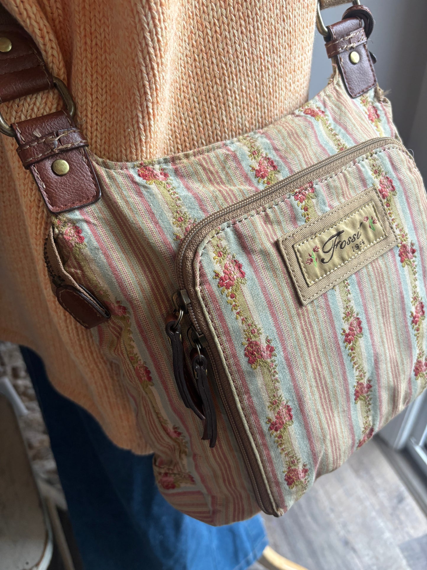 Vintage Fossil Floral Bag