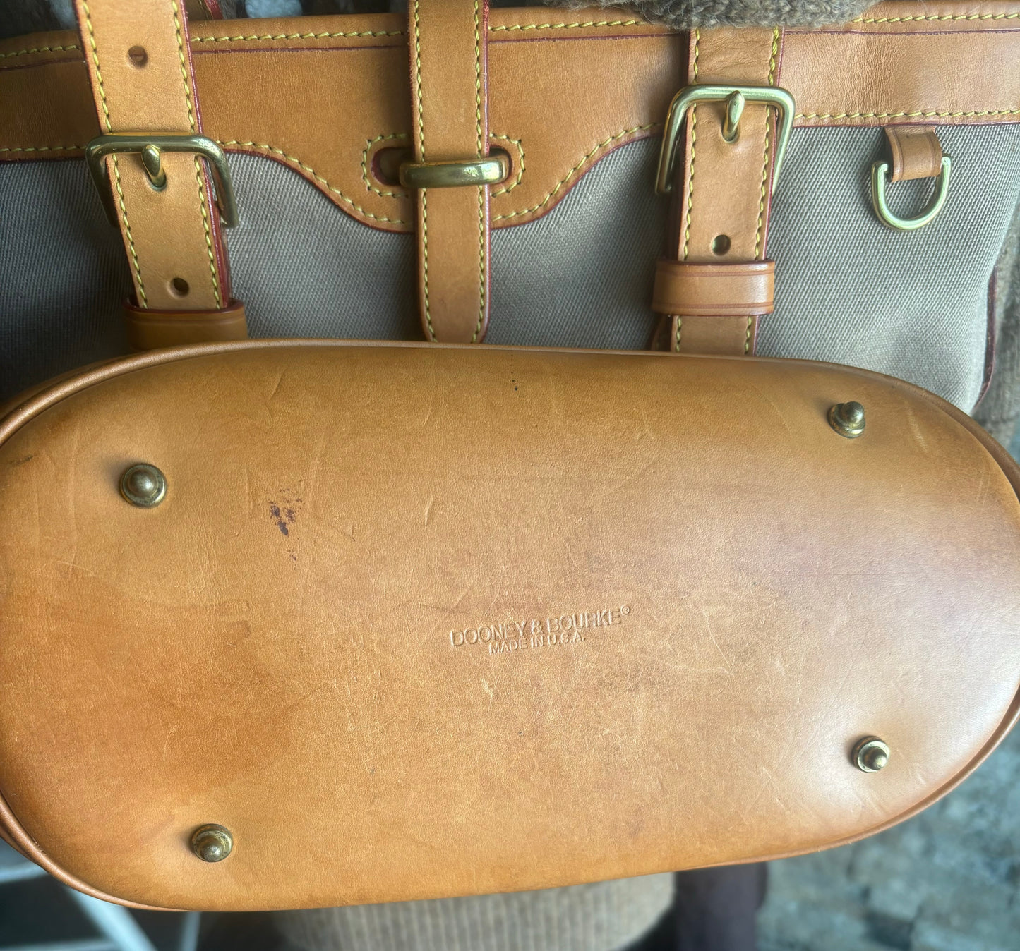 Dooney and Bourke Canvas and Leather Tote