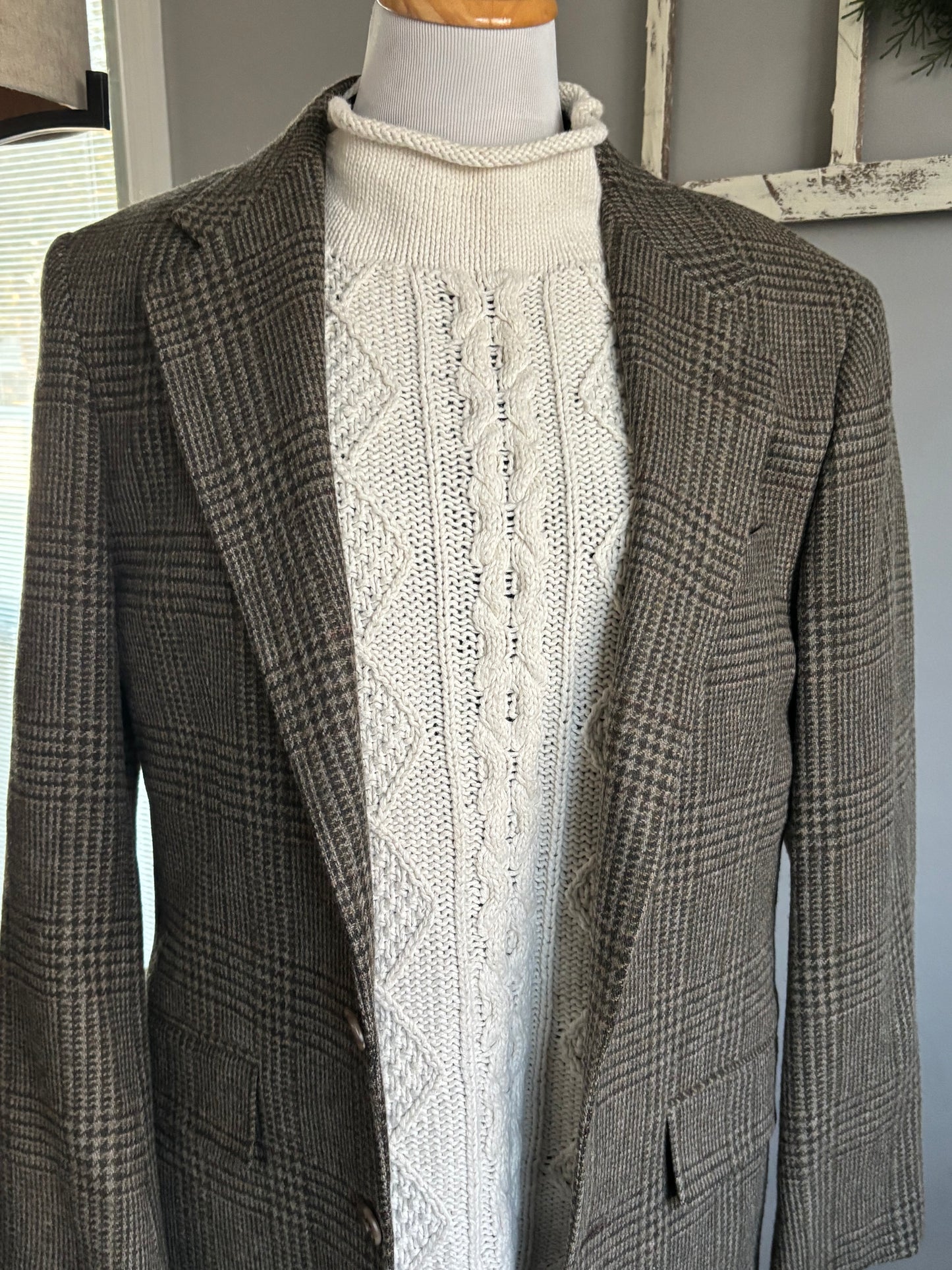 Vintage Wool Tweed Blazer Medium