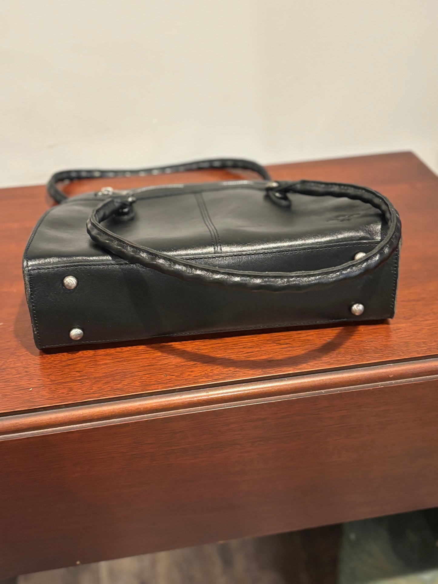 Patricia Nash Black Leather Tote
