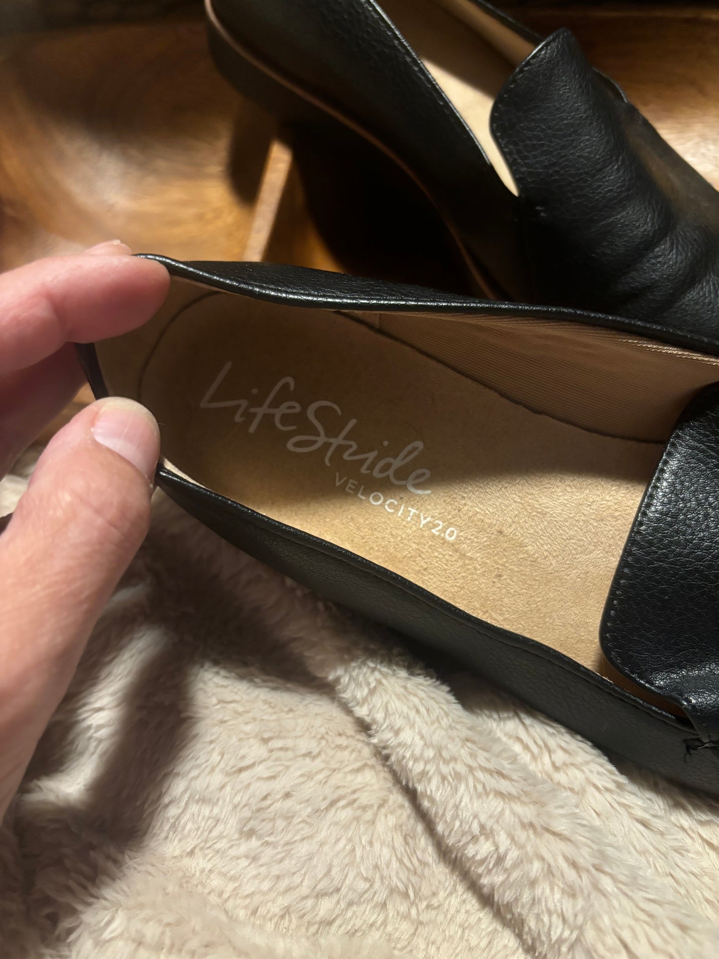 LifeStride Velocity Black Loafers 6.5
