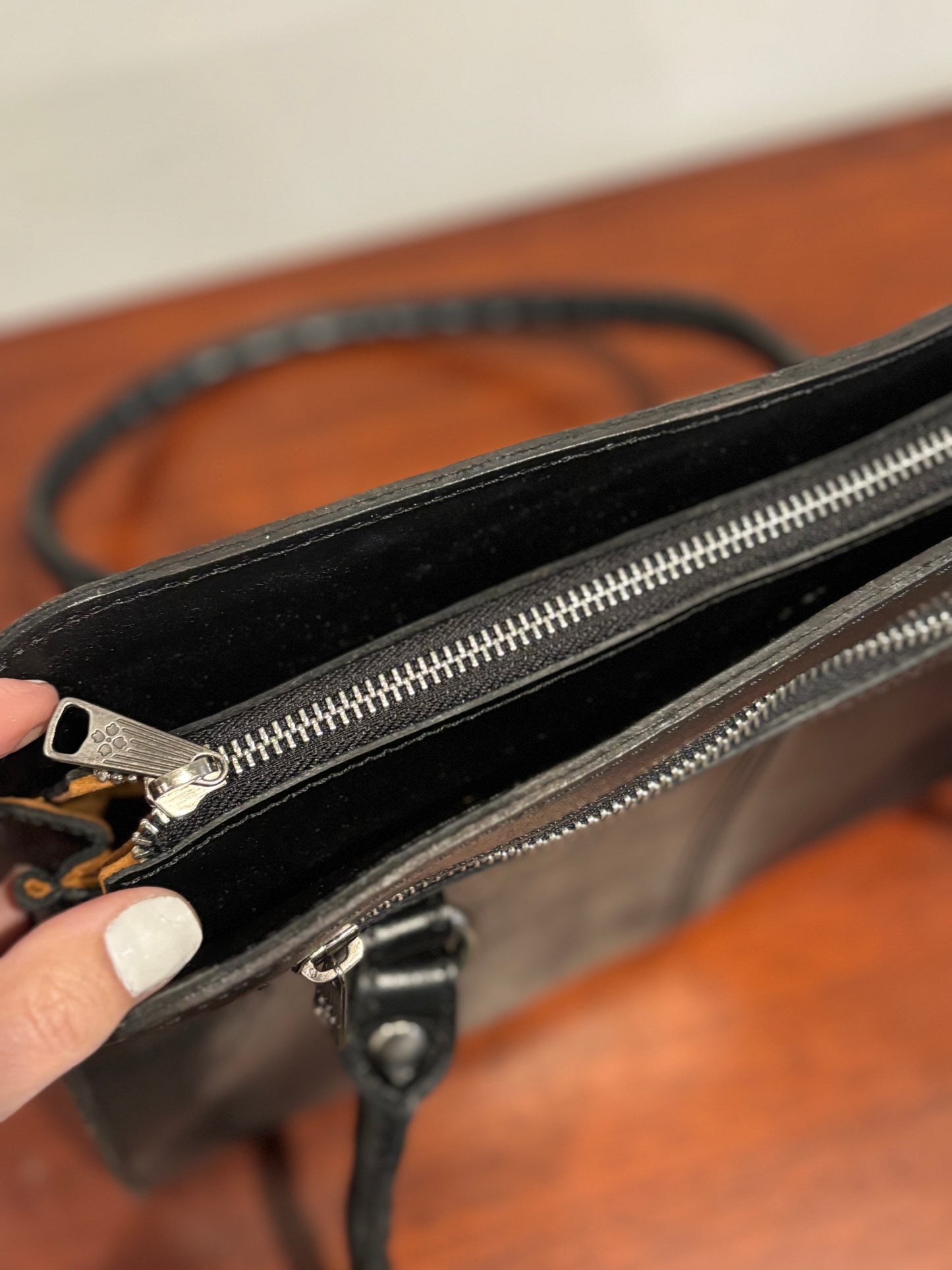 Patricia Nash Black Leather Tote