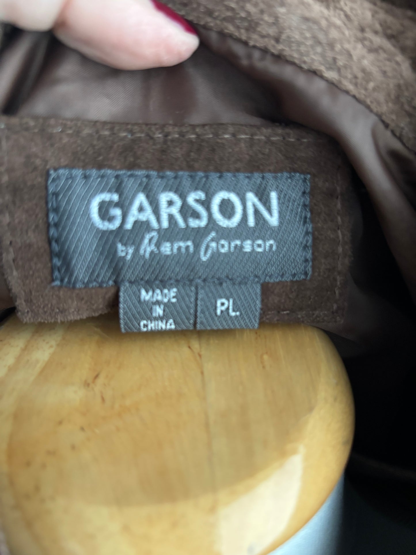 Rem Garson Vintage Genuine Leather Shacket Petite Large