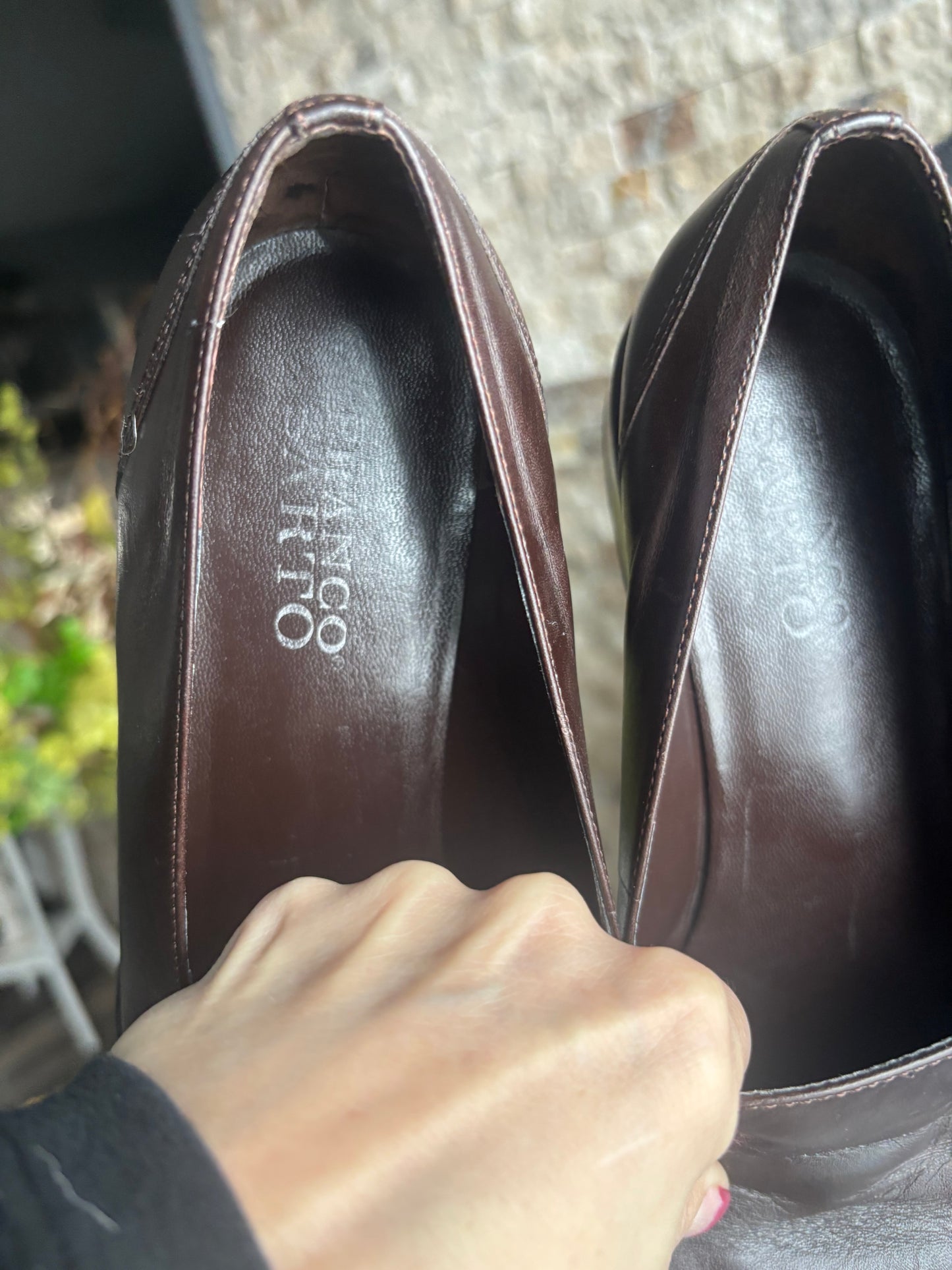 Franco Sarto Genuine Leather Brown Loafers/ 7.5