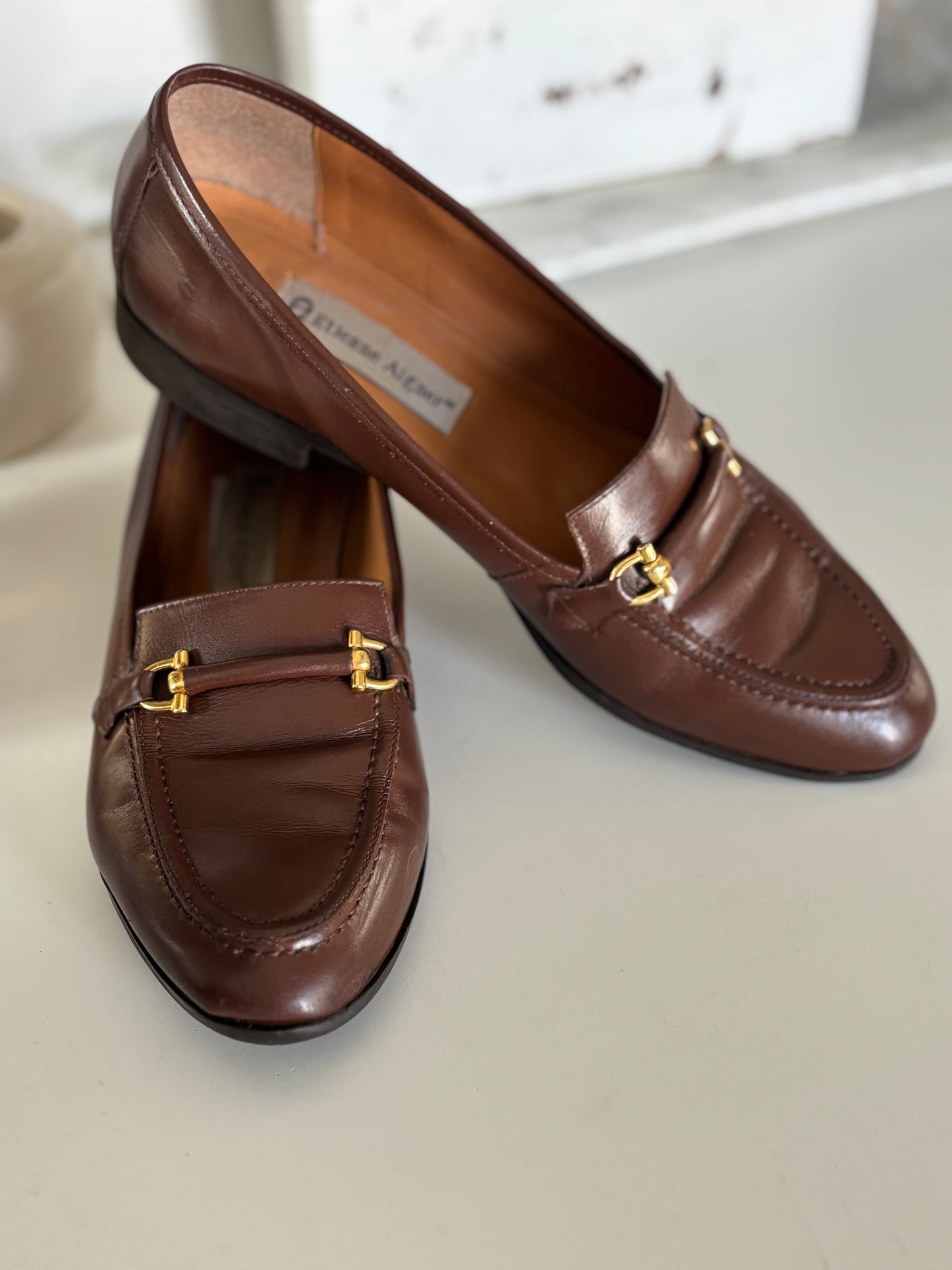 Etienne Aigner Sally Leather Horse-bit Loafer 9