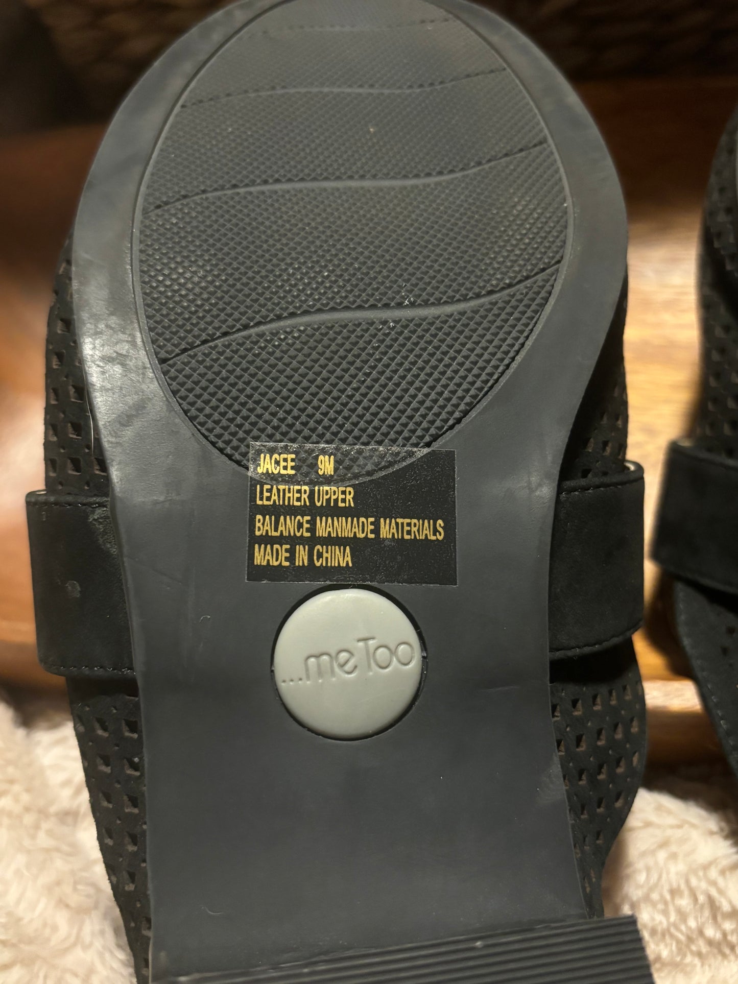 Me Too Black Suede Loafers 9