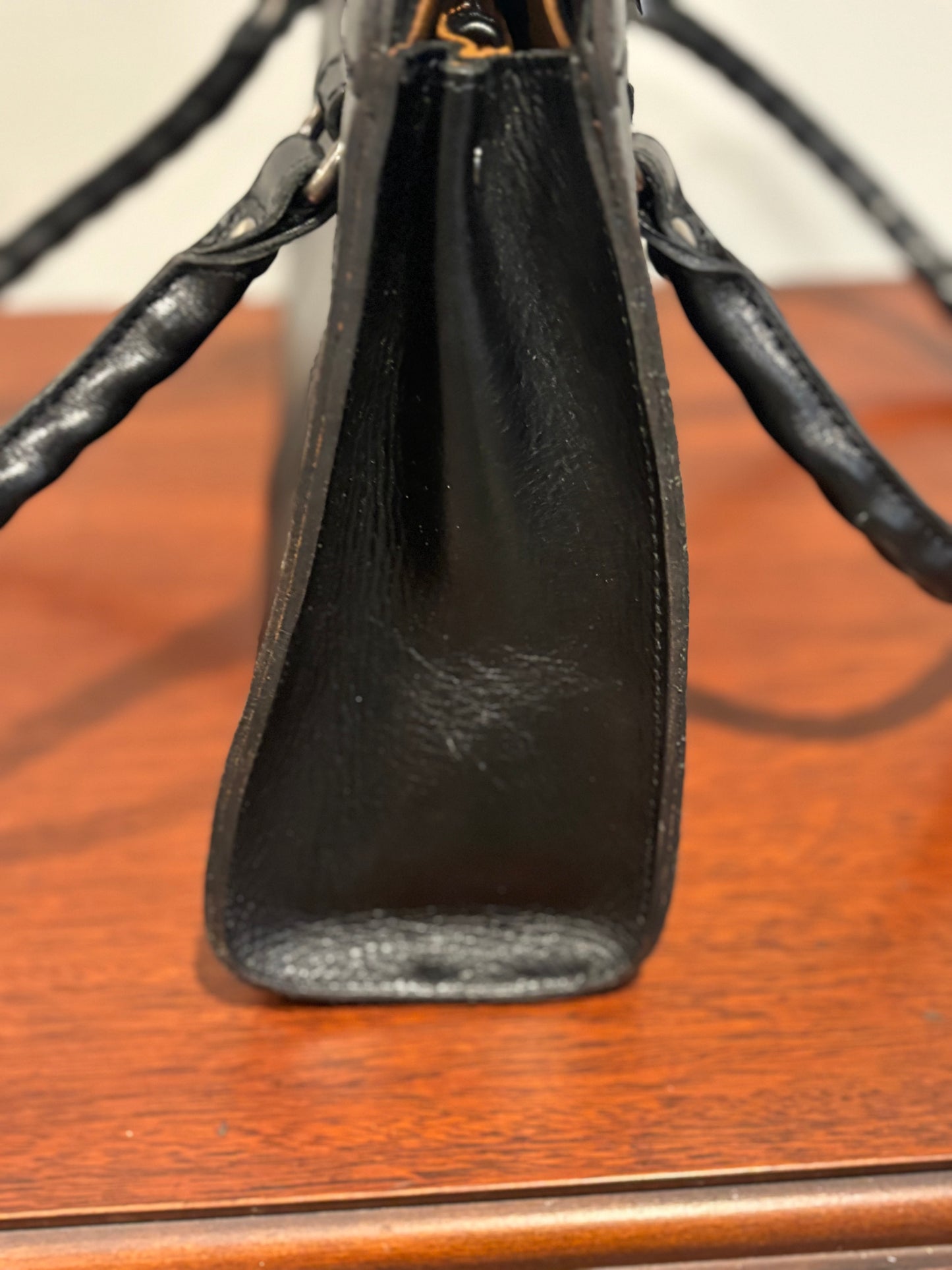 Patricia Nash Black Leather Tote