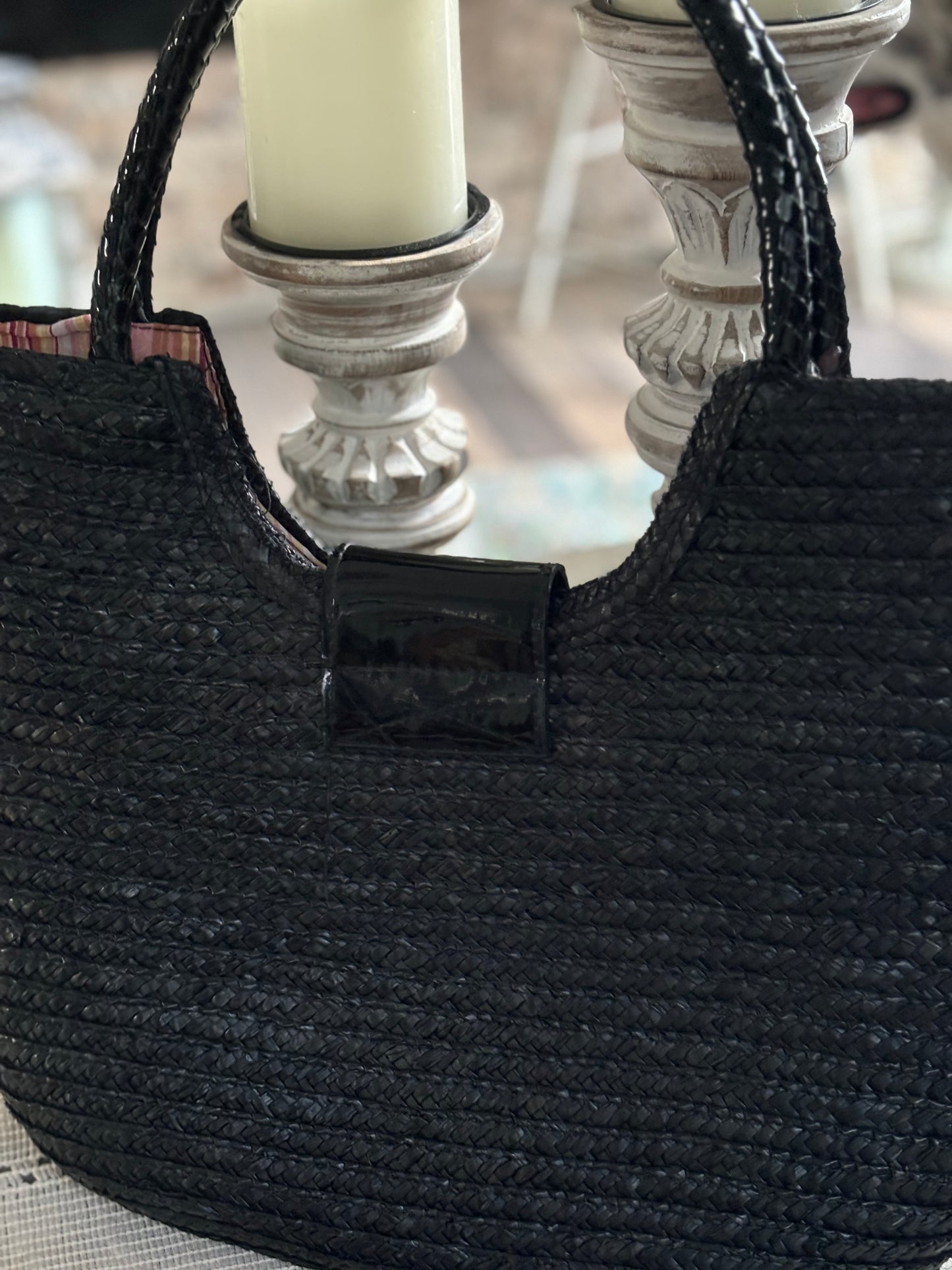 Vintage Straw Tote Bag