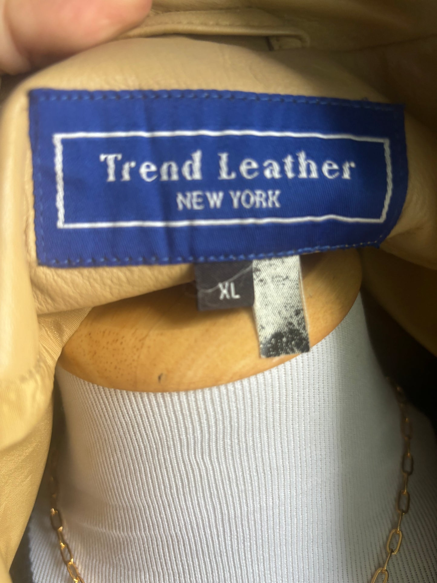 Leather Jacket in Butter Yellow XL