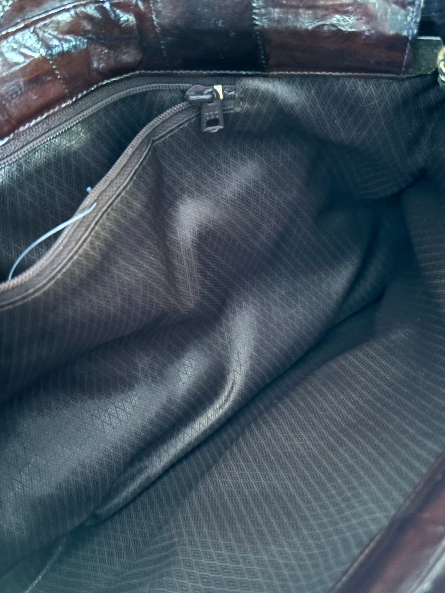 Vintage Eel Skin Clutch with Strap