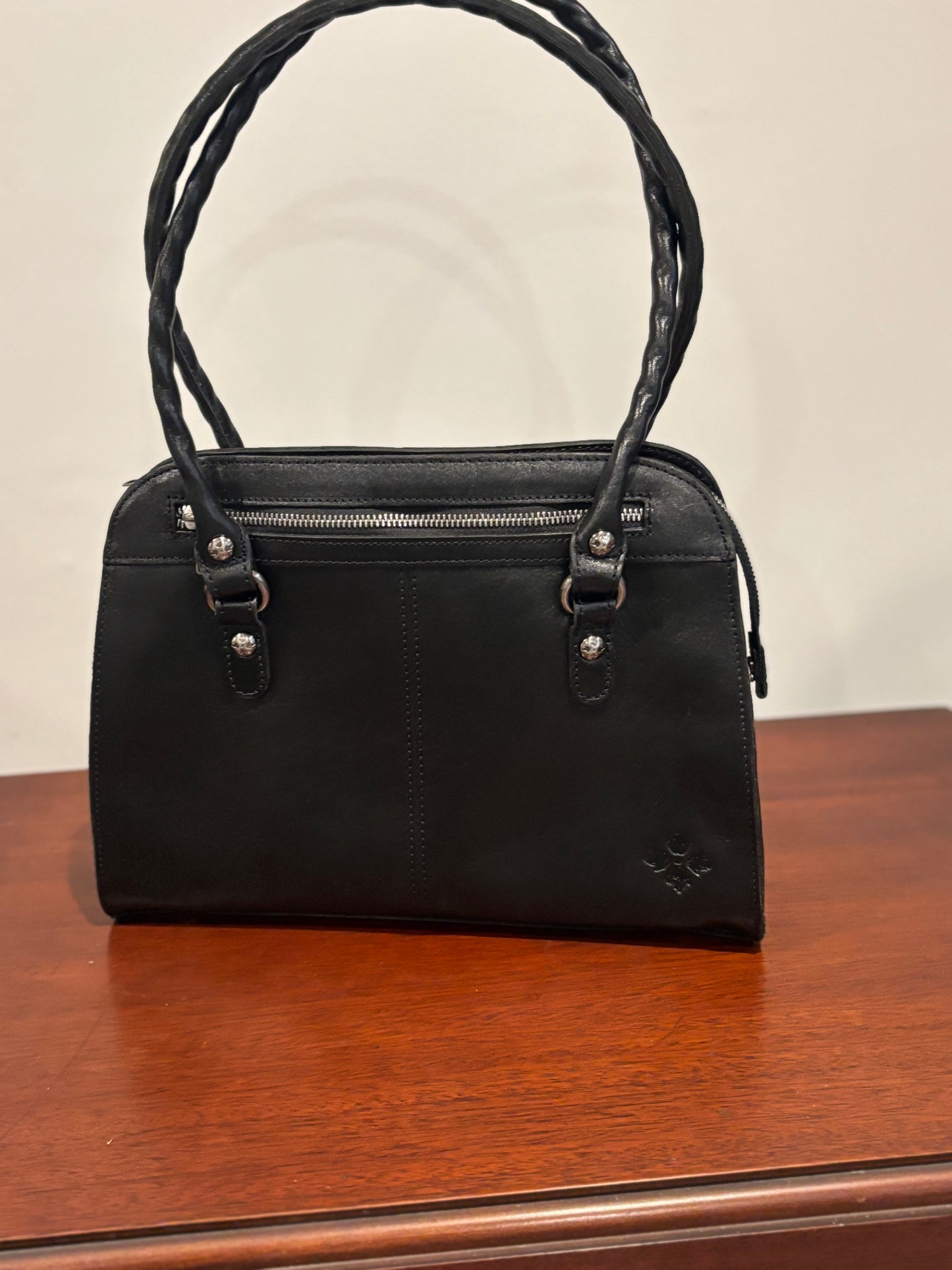 Patricia Nash Black Leather Tote