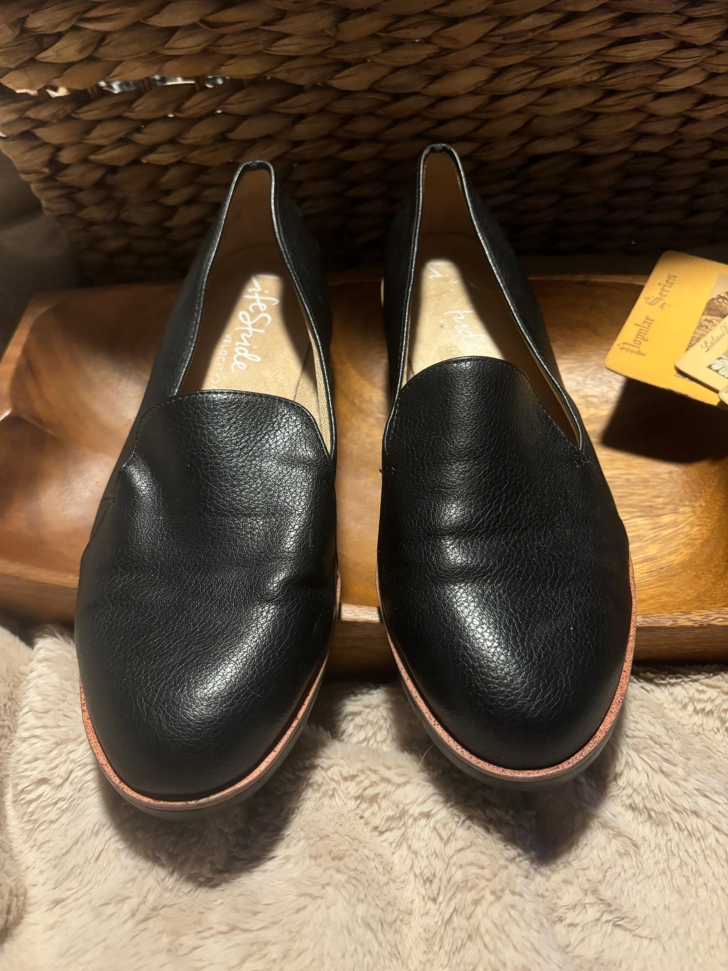 LifeStride Velocity Black Loafers 6.5