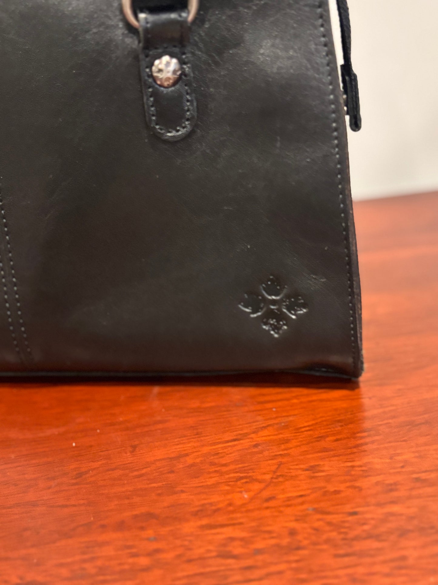 Patricia Nash Black Leather Tote