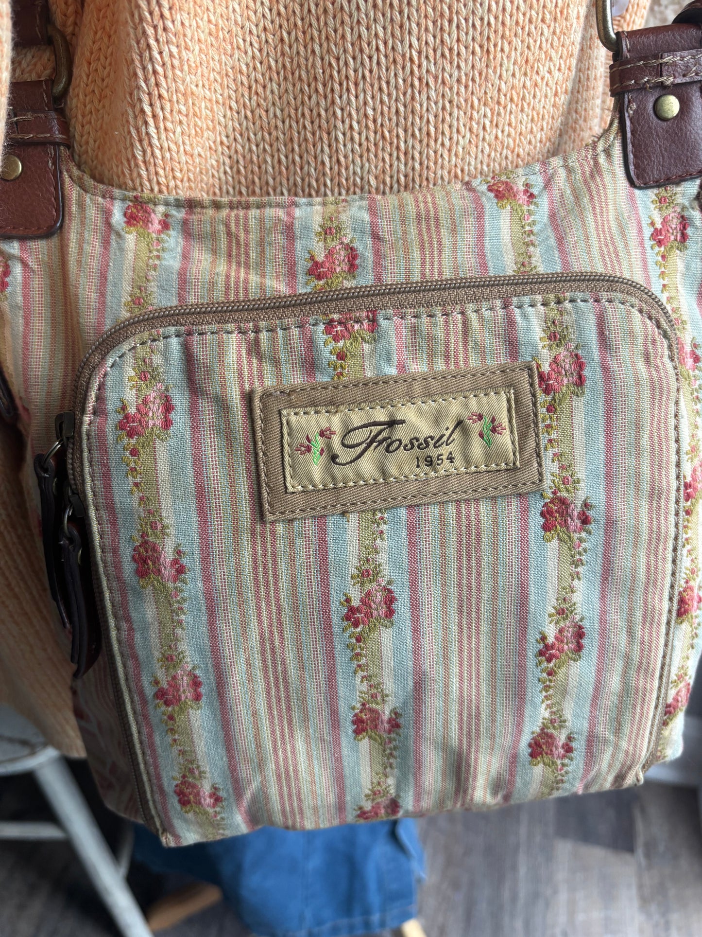 Vintage Fossil Floral Bag