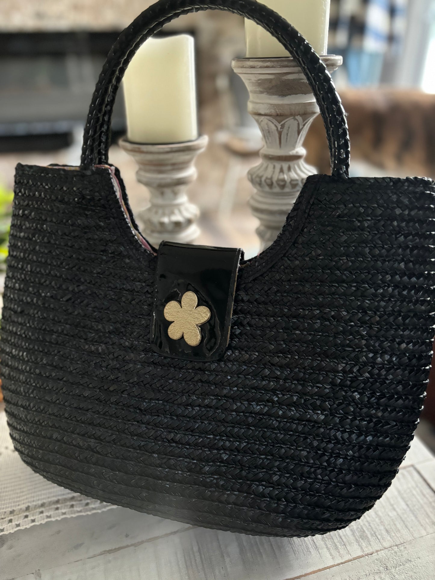 Vintage Straw Tote Bag