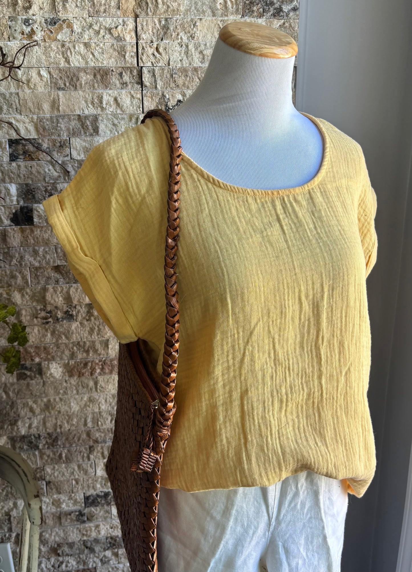 Olive and Oak Lemon Yellow Top Medium
