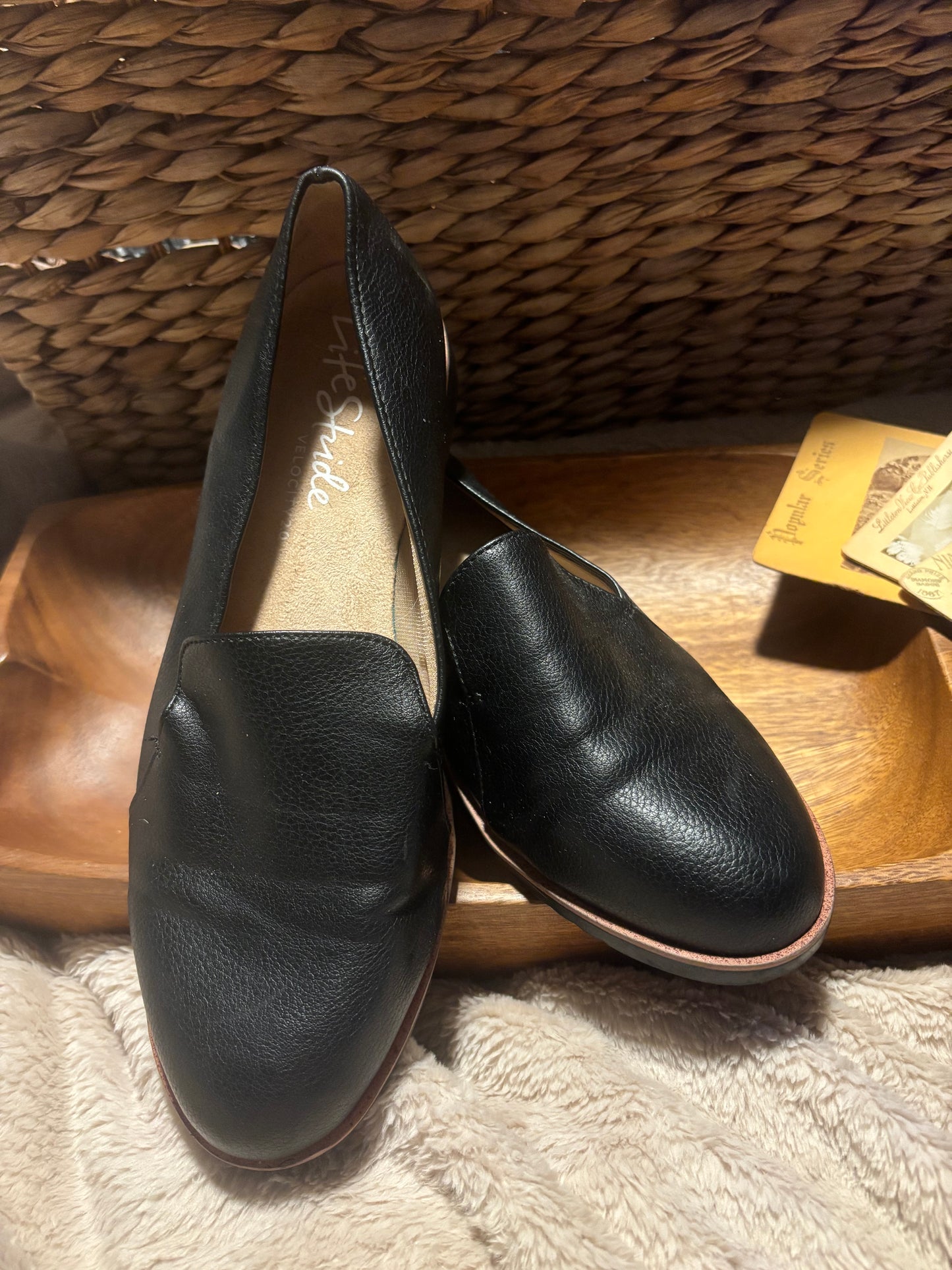 LifeStride Velocity Black Loafers 6.5