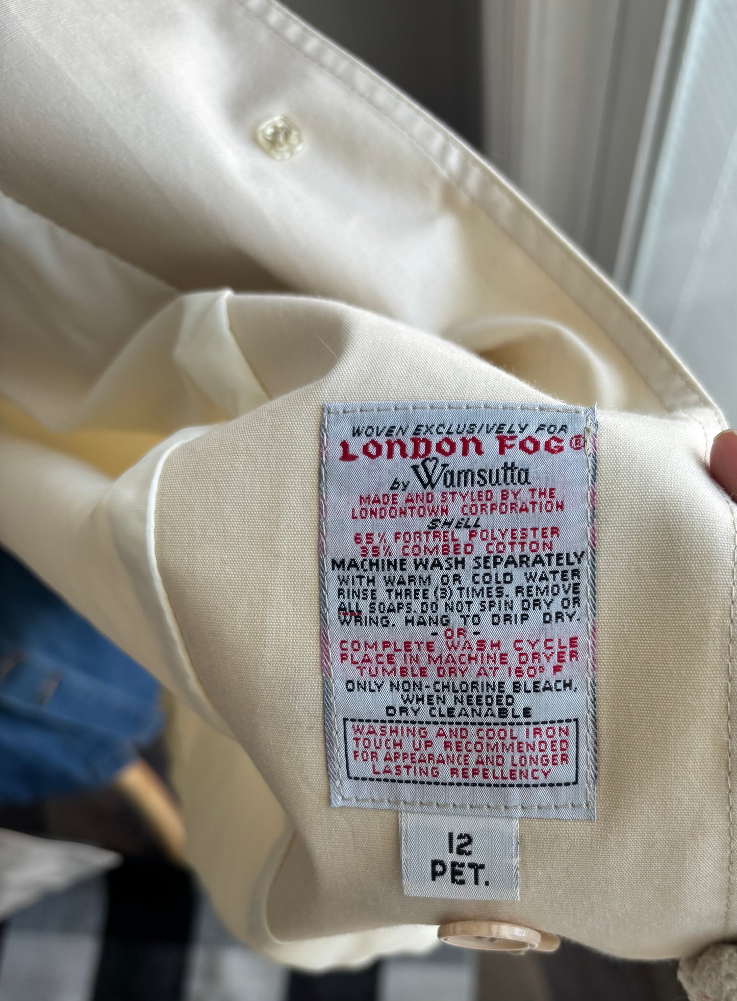 London Fog Long Trench Raincoat 12 petite