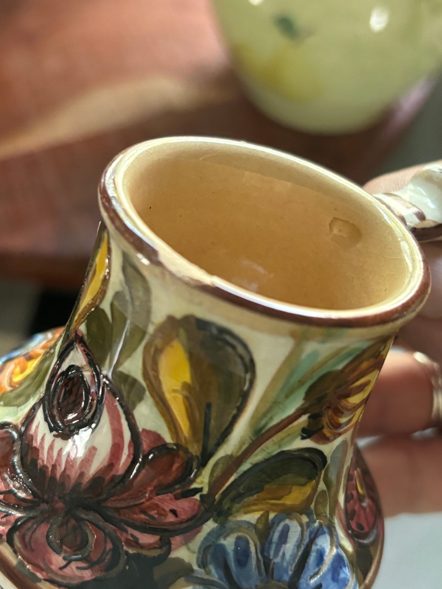 Hand painted Pottery Mini Pitcher