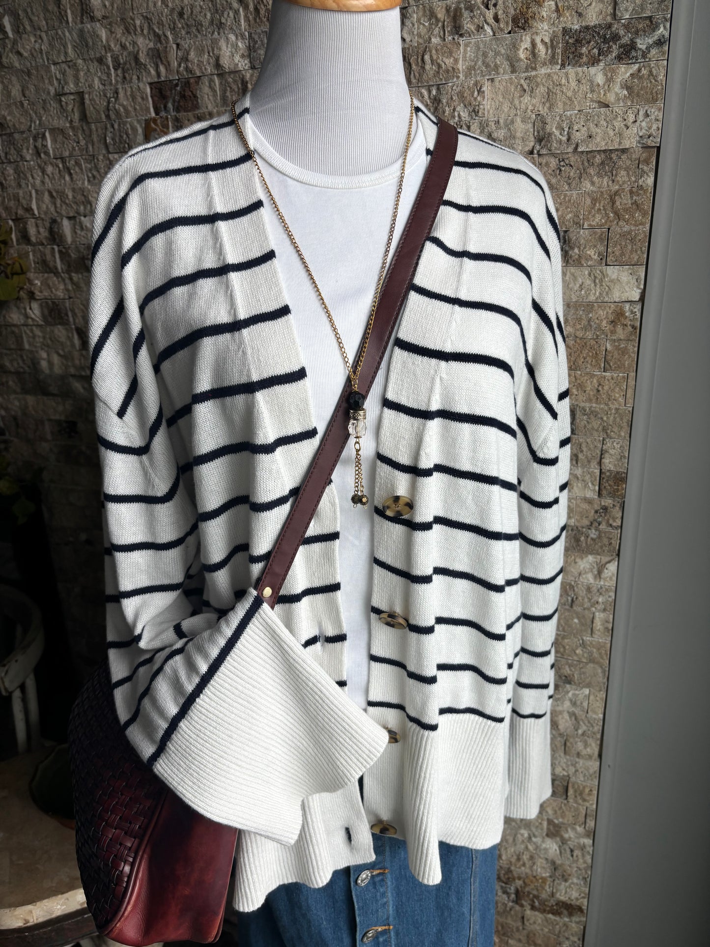 Nautical Gap Lightweight Cardigan Large