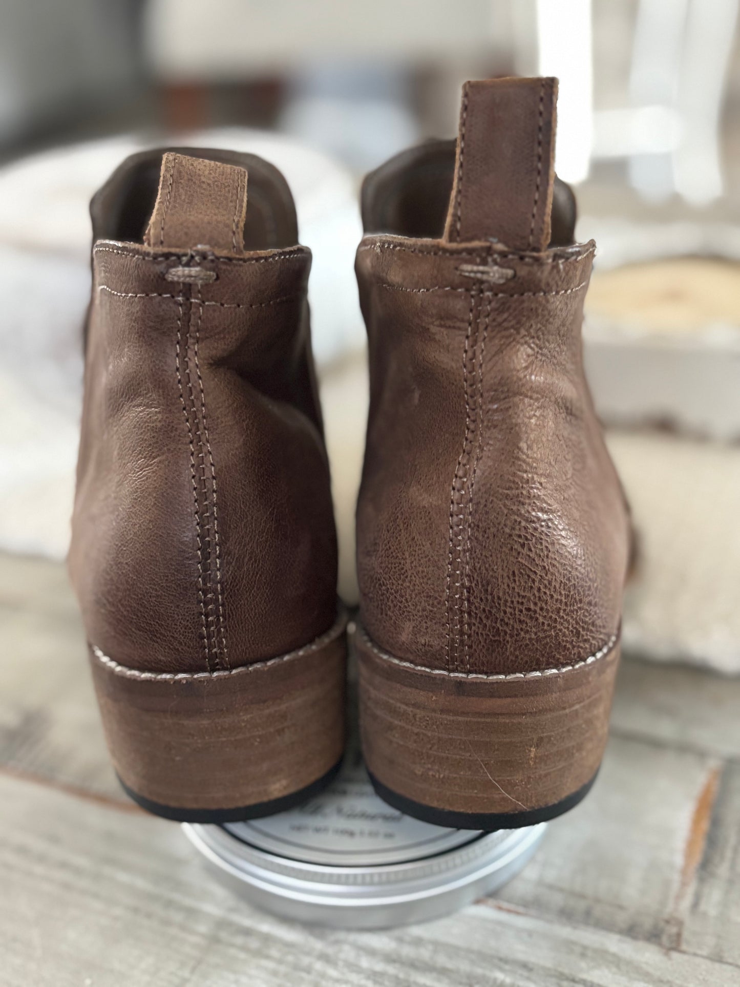 Dolce Vita Tessey Ankle Booties Brown Suede Women's Shoes Slip-On Boots 6