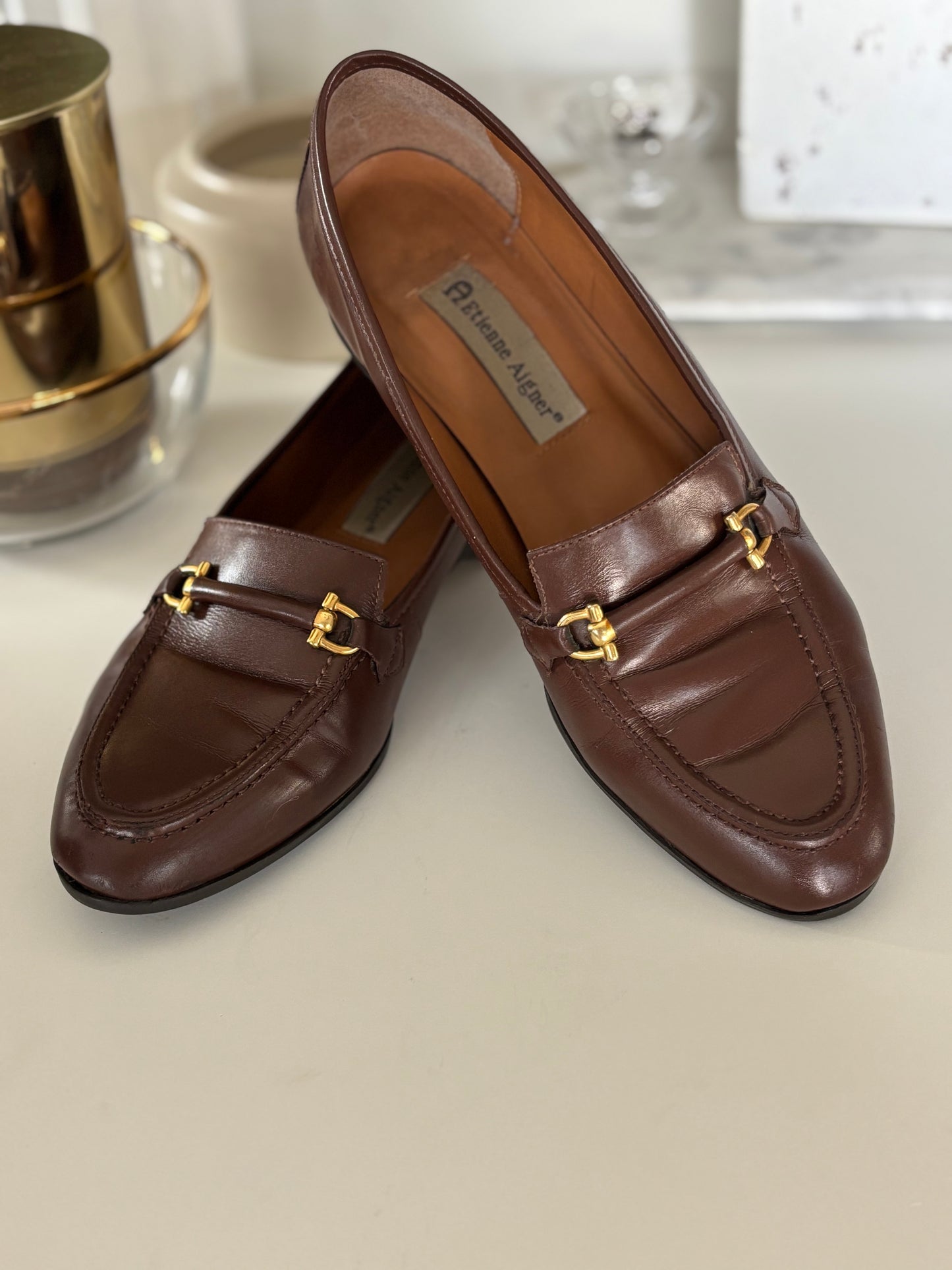 Etienne Aigner Sally Leather Horse-bit Loafer 9