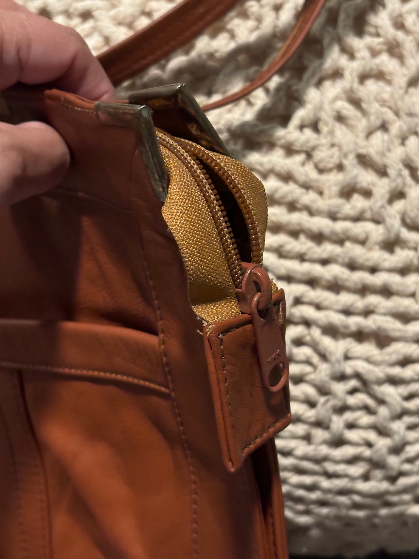 70s Vintage Leather Messenger Bag