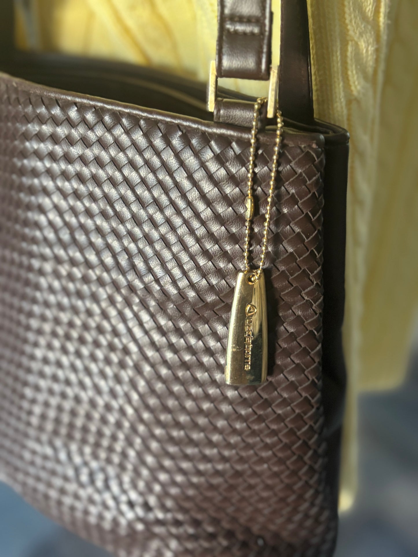 Chocolate Brown Weave Handbags by Liz Claiborne