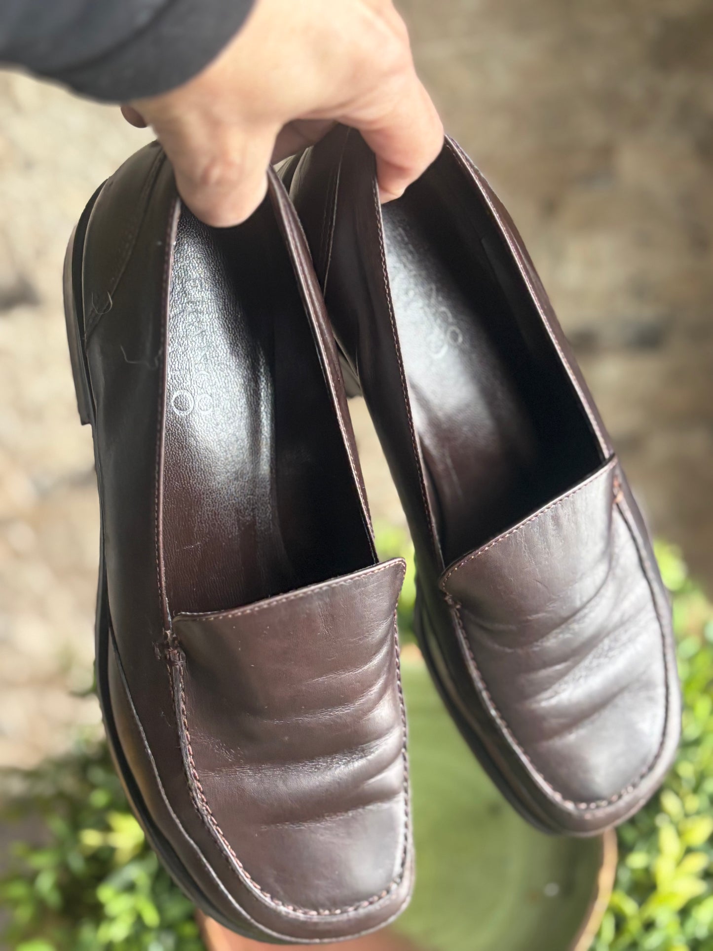 Franco Sarto Genuine Leather Brown Loafers/ 7.5