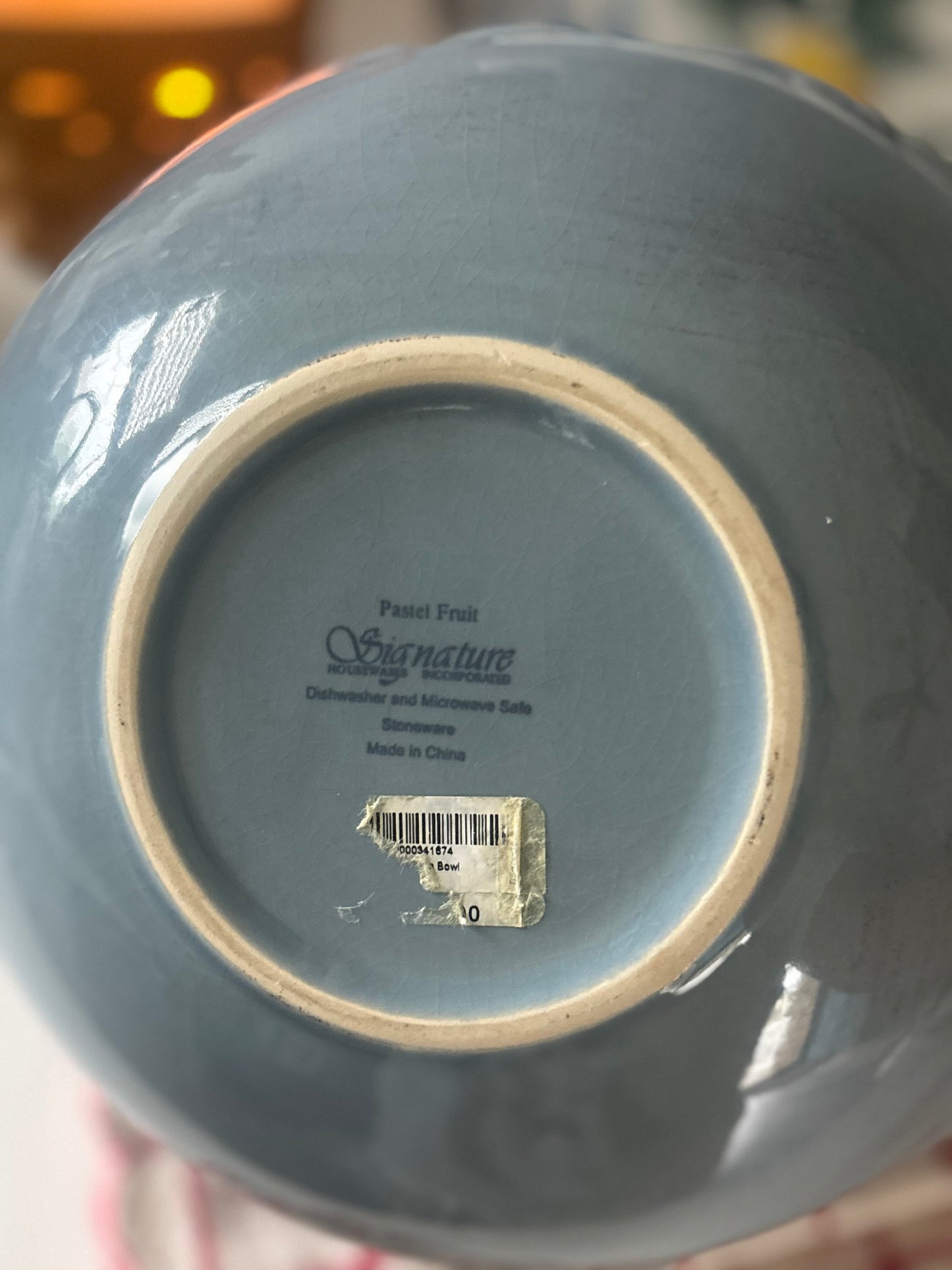 Pastel Blue Fruit Mixing Bowl by Signature