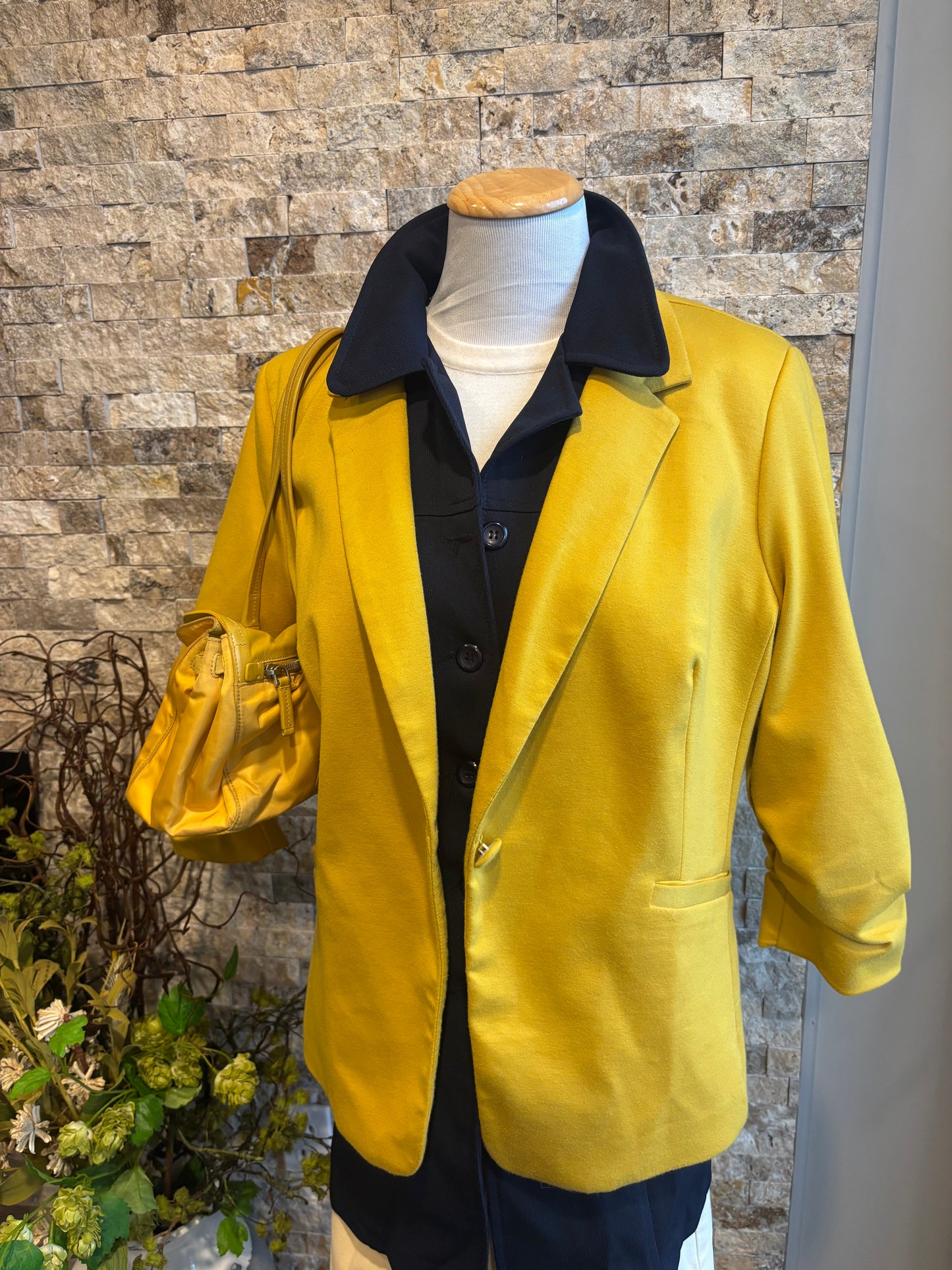 Vintage Long Button Down Fitted Blazer Small