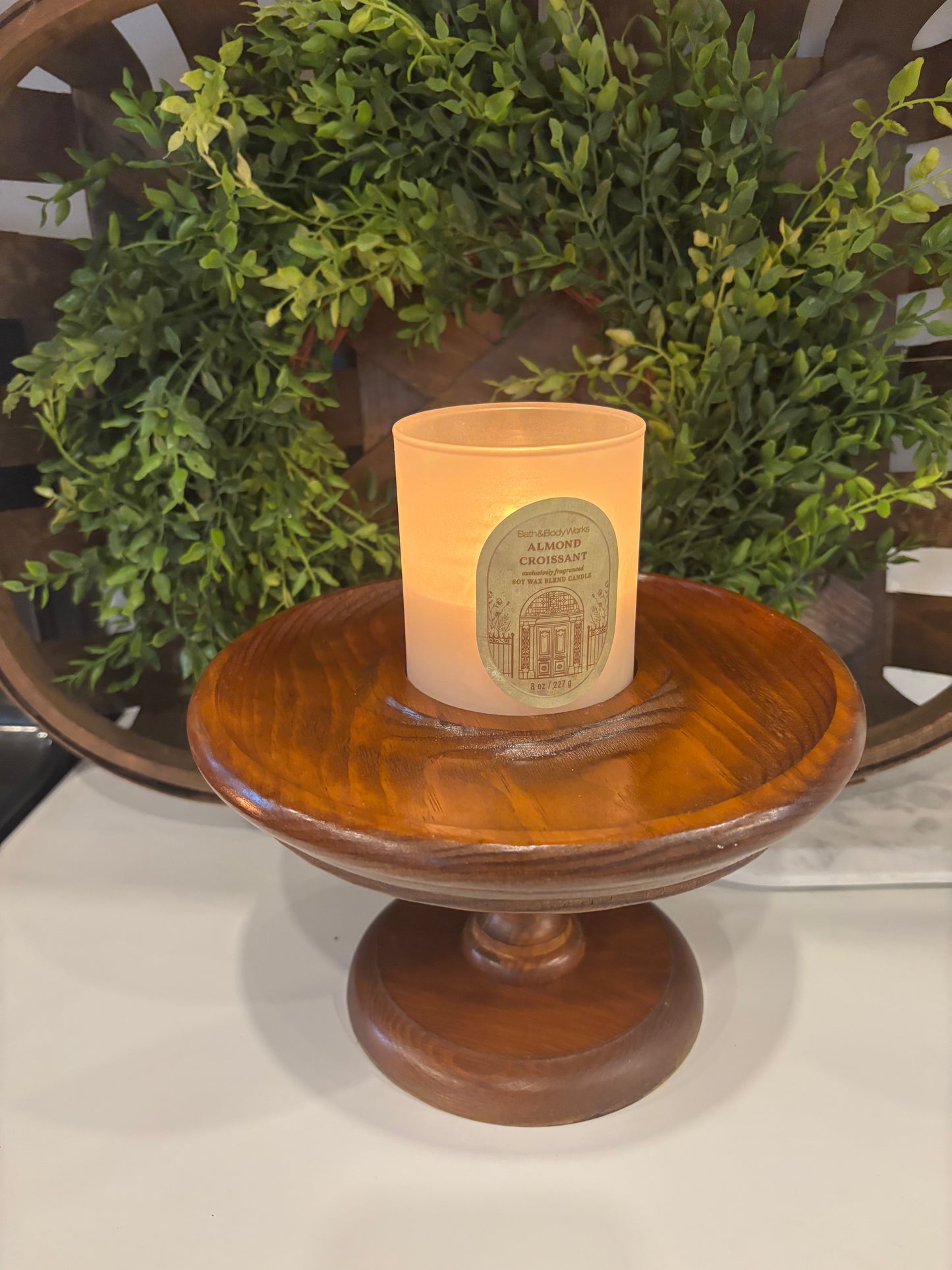 Vintage Wooden Candle Holder for Tammy