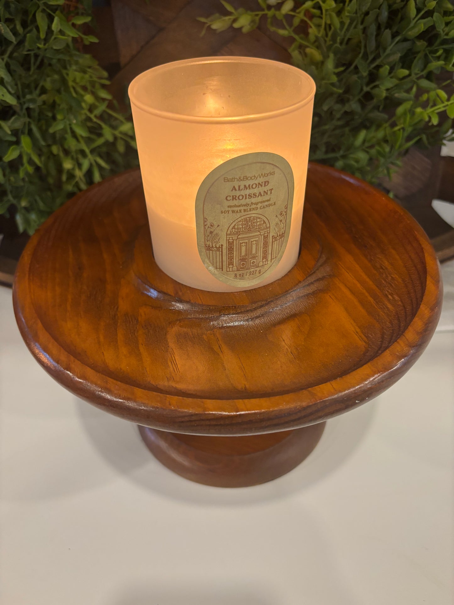 Vintage Wooden Candle Holder for Tammy