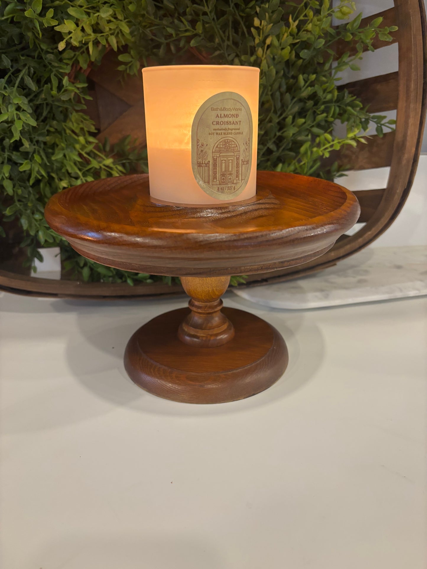 Vintage Wooden Candle Holder for Tammy