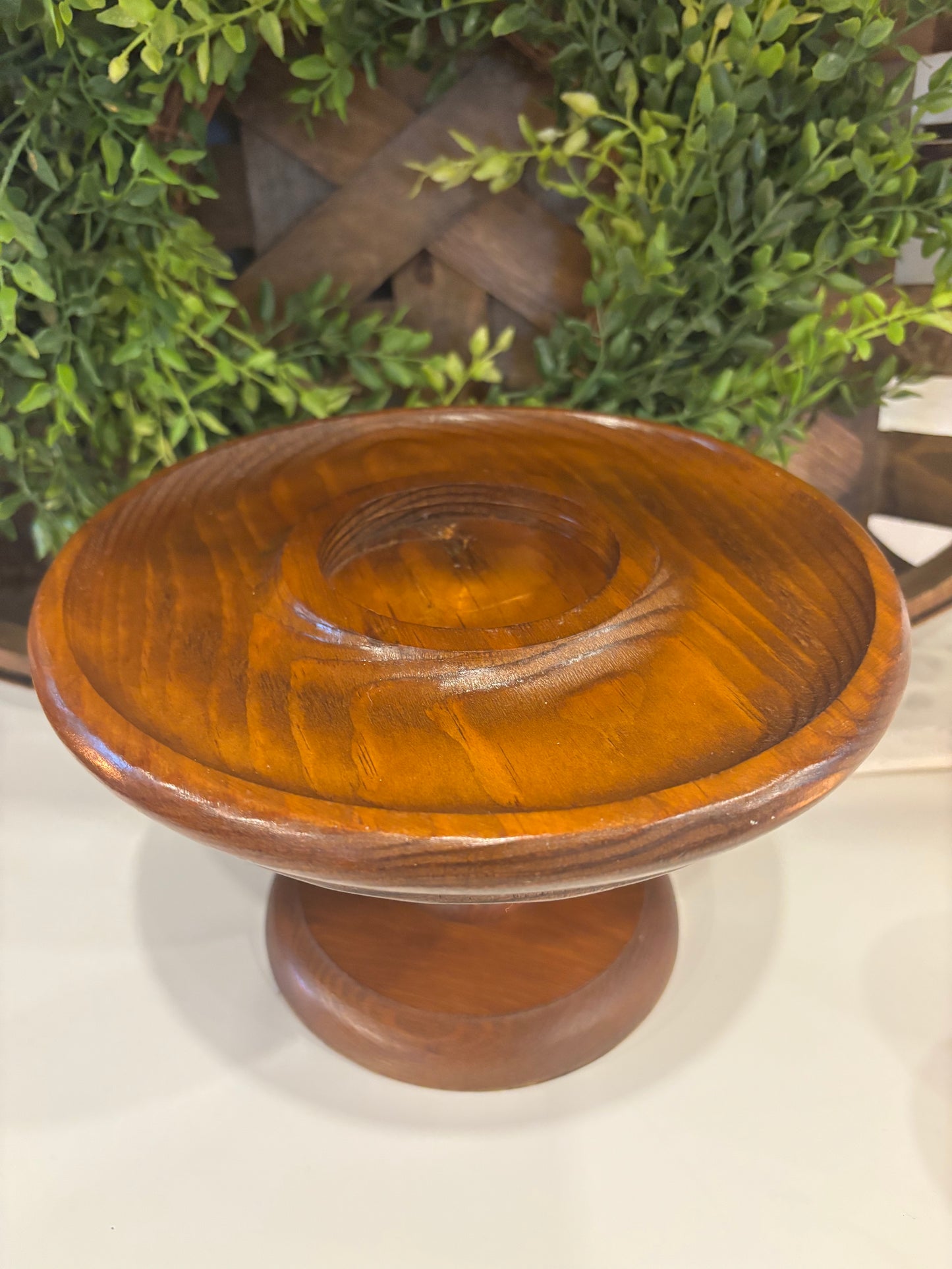Vintage Wooden Candle Holder for Tammy