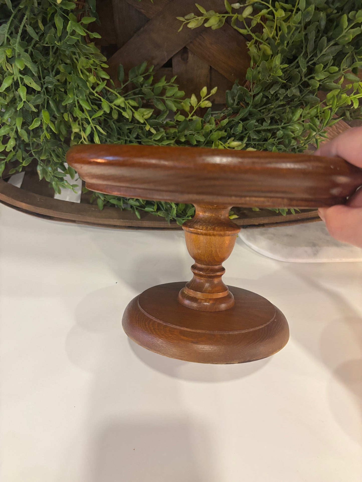 Vintage Wooden Candle Holder for Tammy