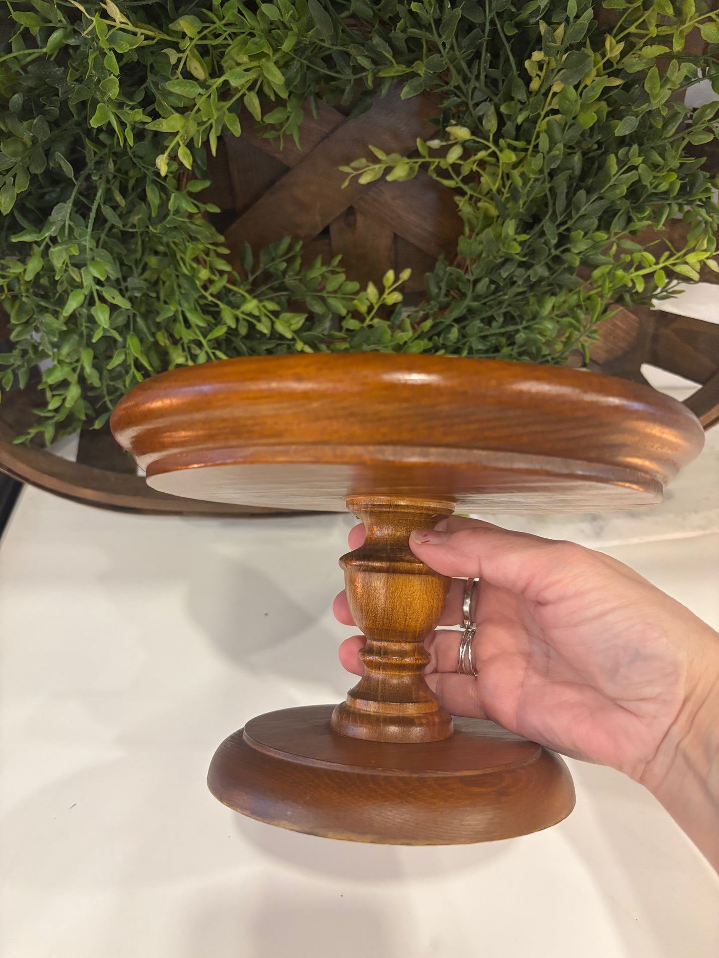 Vintage Wooden Candle Holder for Tammy