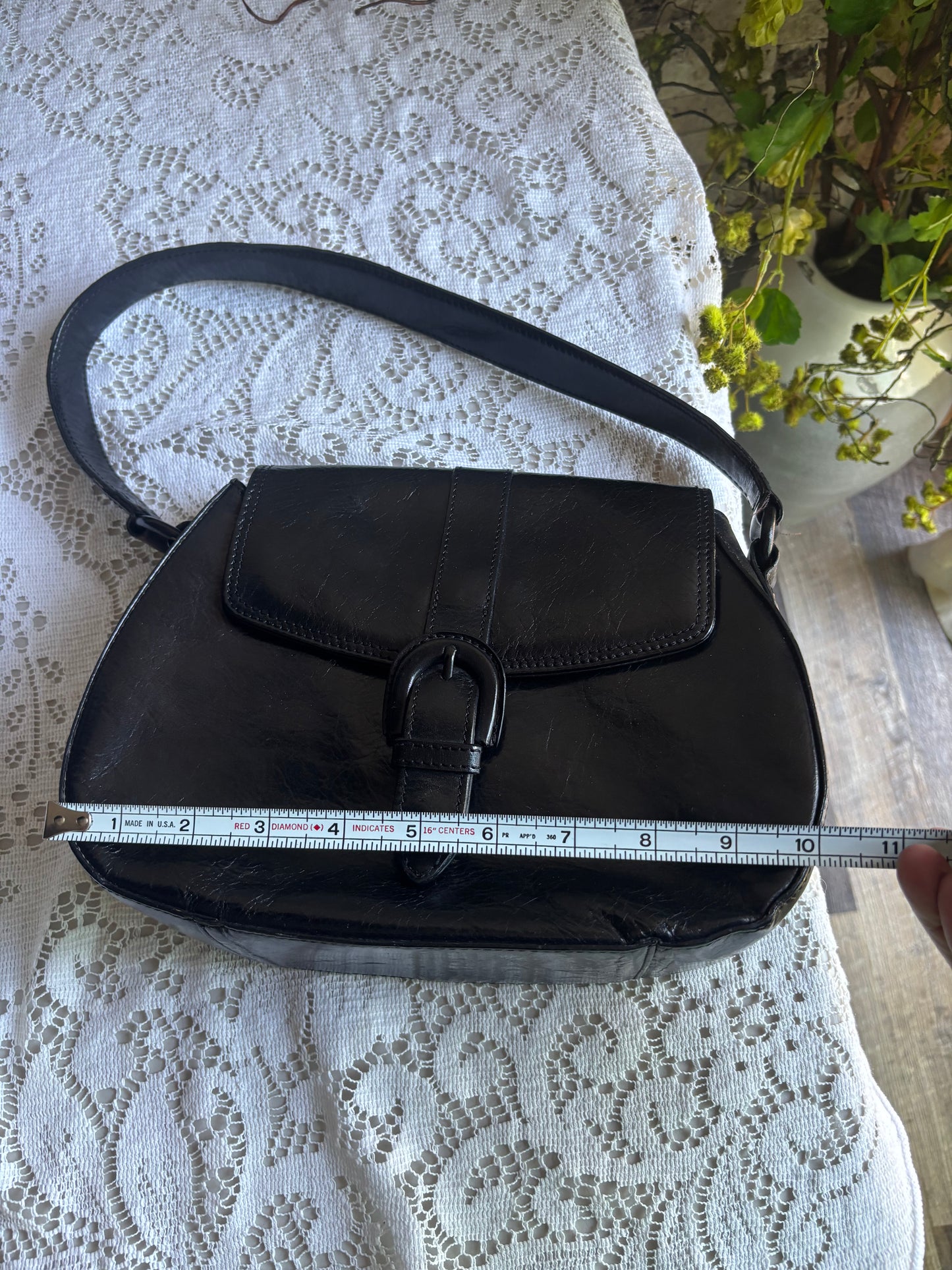 Kenneth Cole Black Leather Evening Bag