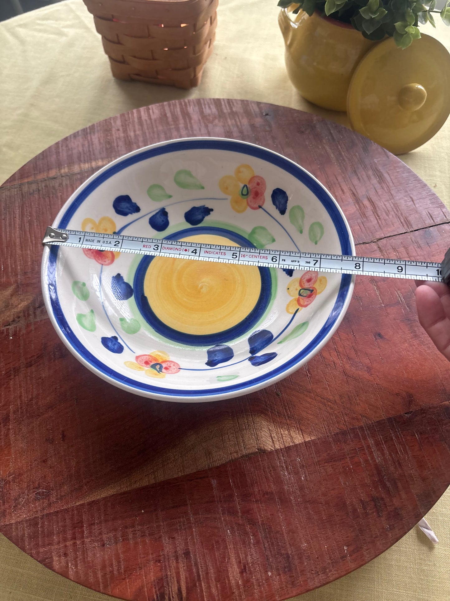 Hand Painted Flower Bowl