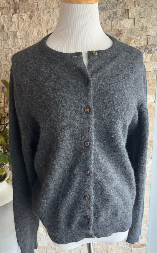 Vintage Lambswool and Angora Cardigan Medium/Large