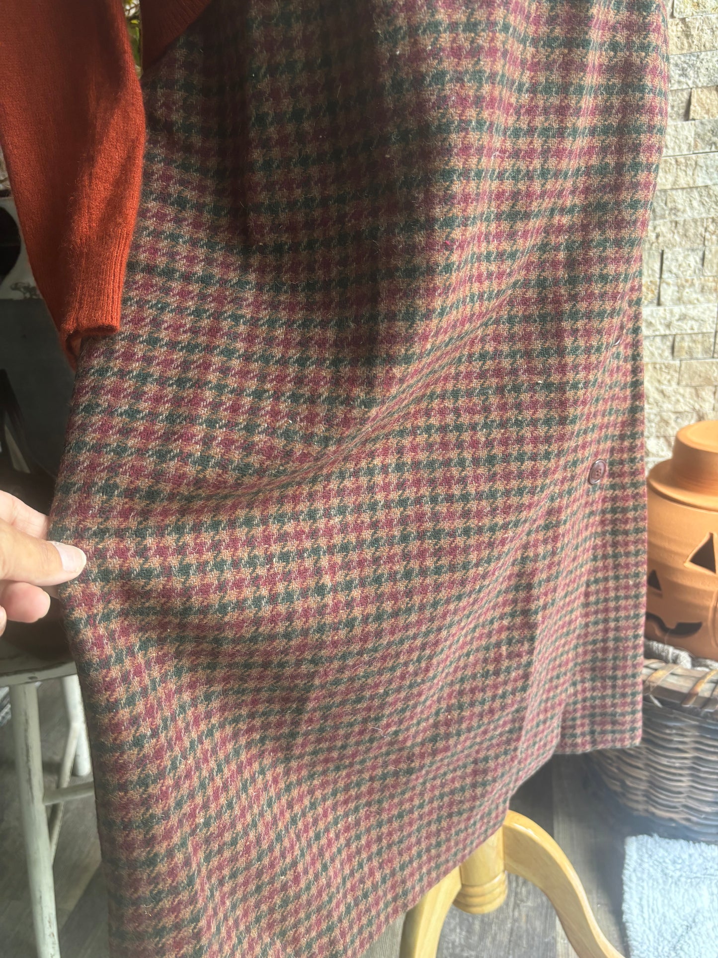 Vintage Wool Plaid Skirt Size 18