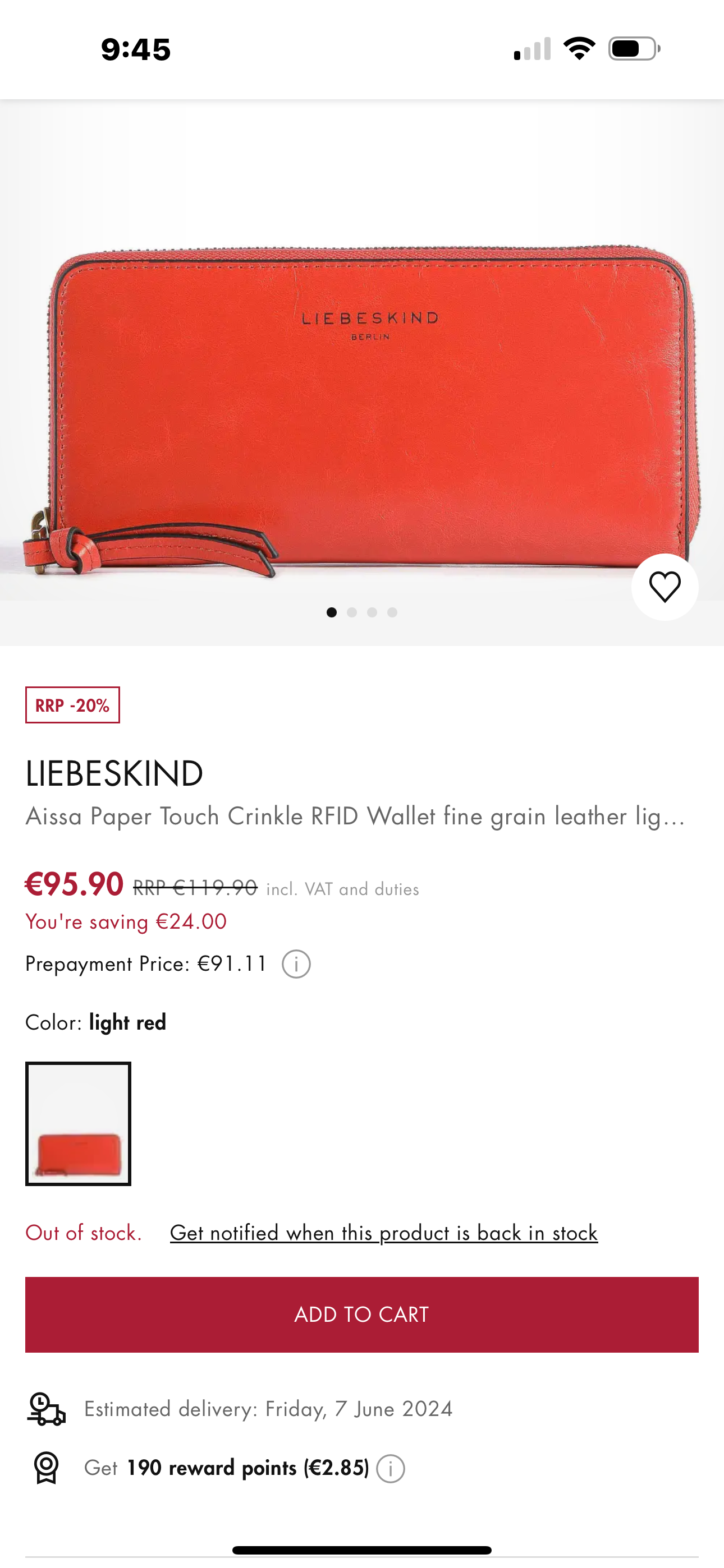 Liebeskind leather wallet