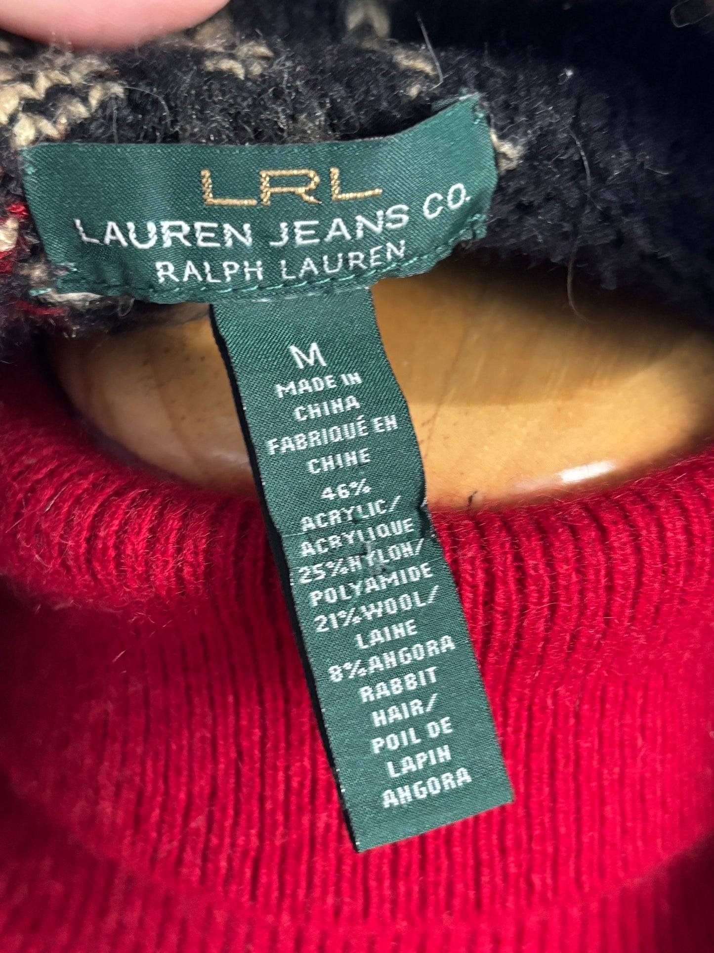 Lauren Ralph Lauren Festive Cardigan with tie/ Size Medium