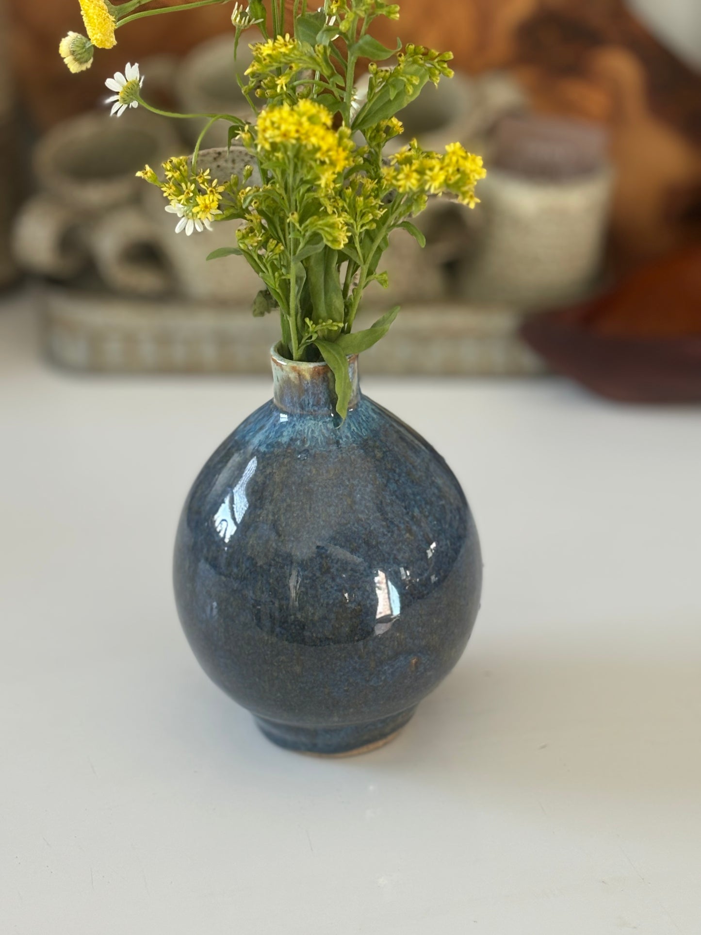 Cobalt Blue Handmade Bud Vase