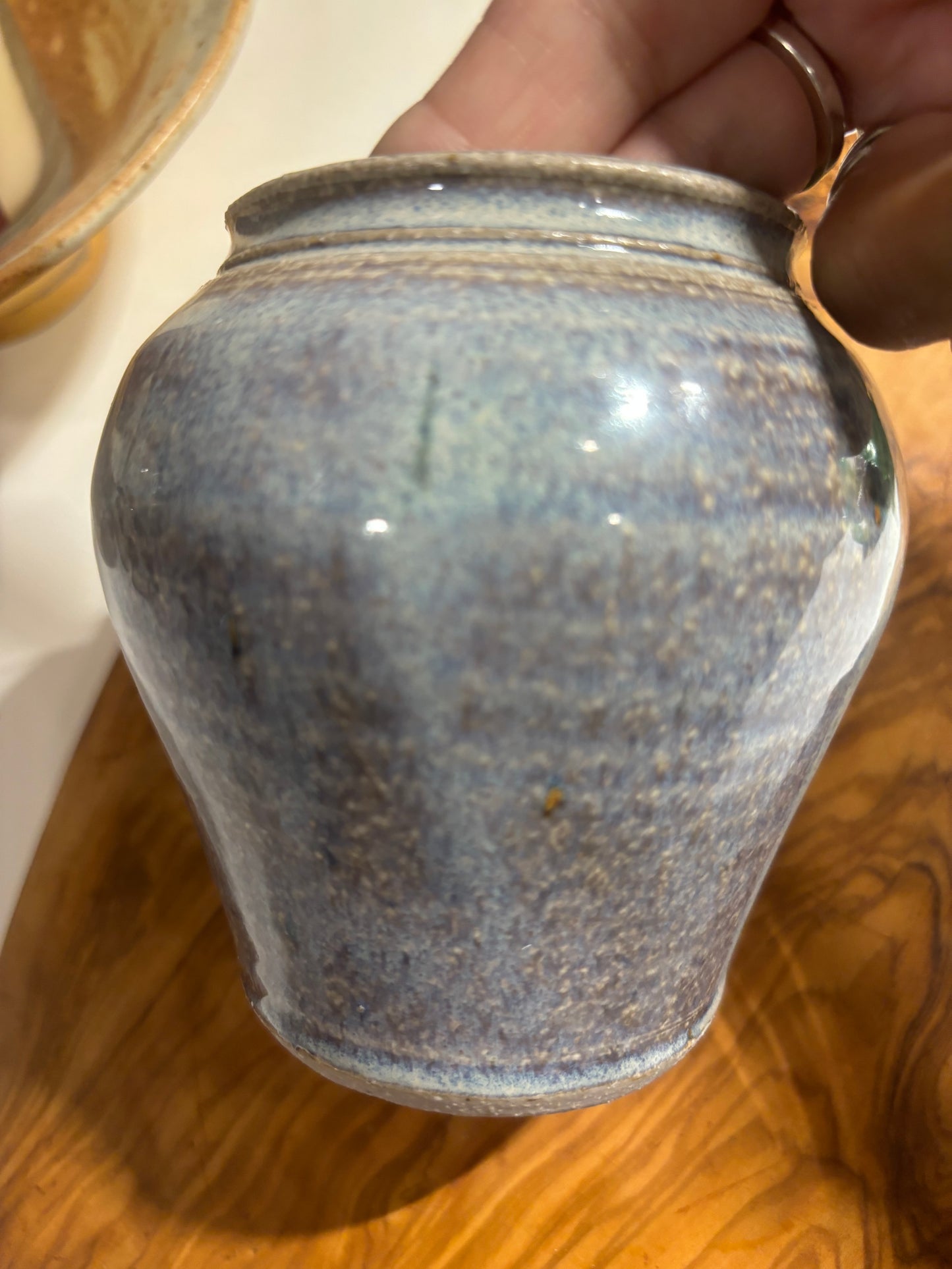 Handspun artisan pottery small vase