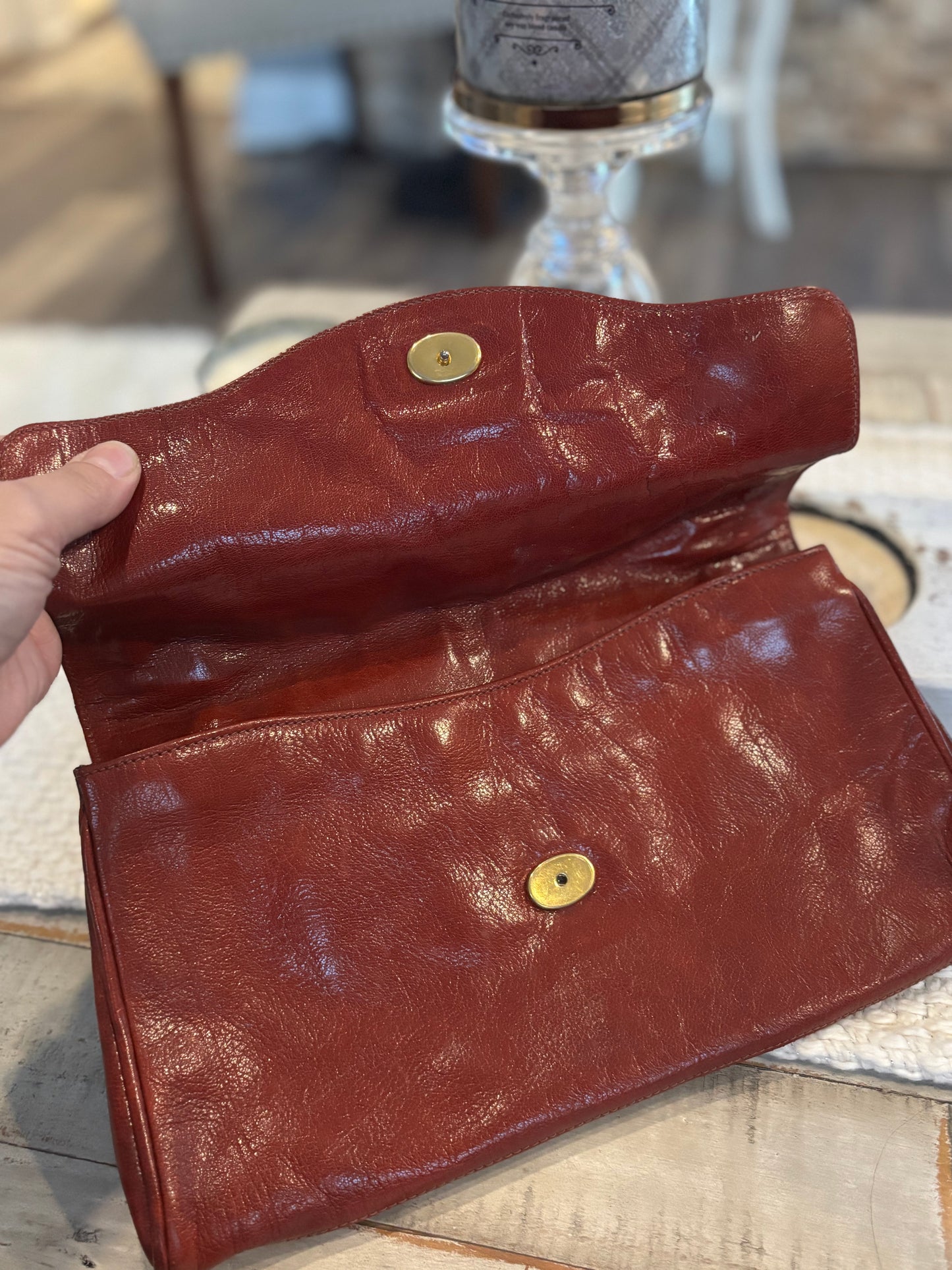 Red Leather Vintage Handbag