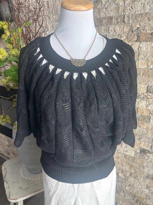 Knit Black Sweater by The Cue XS