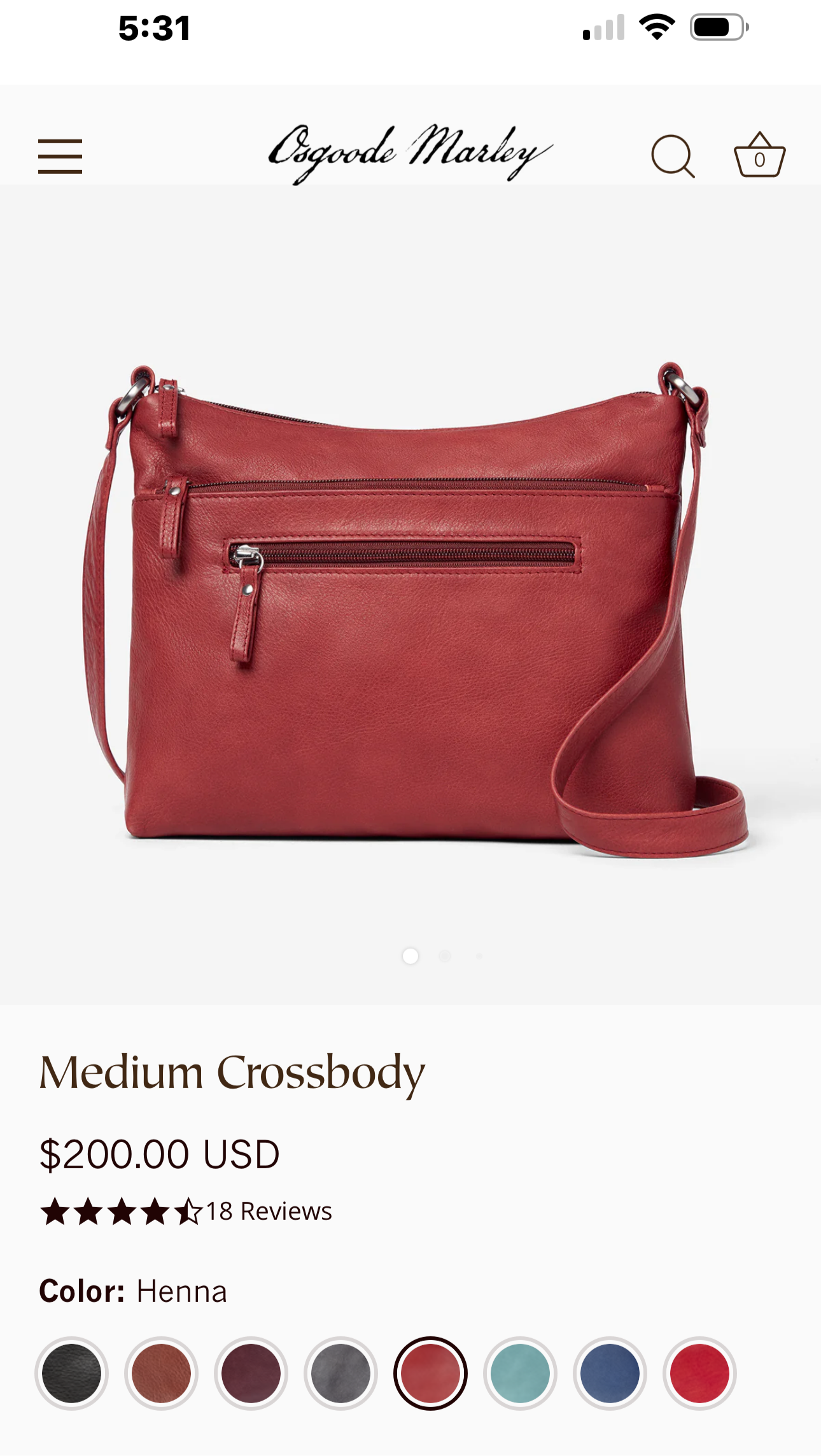 Osgoode Marley leather crossbody bag