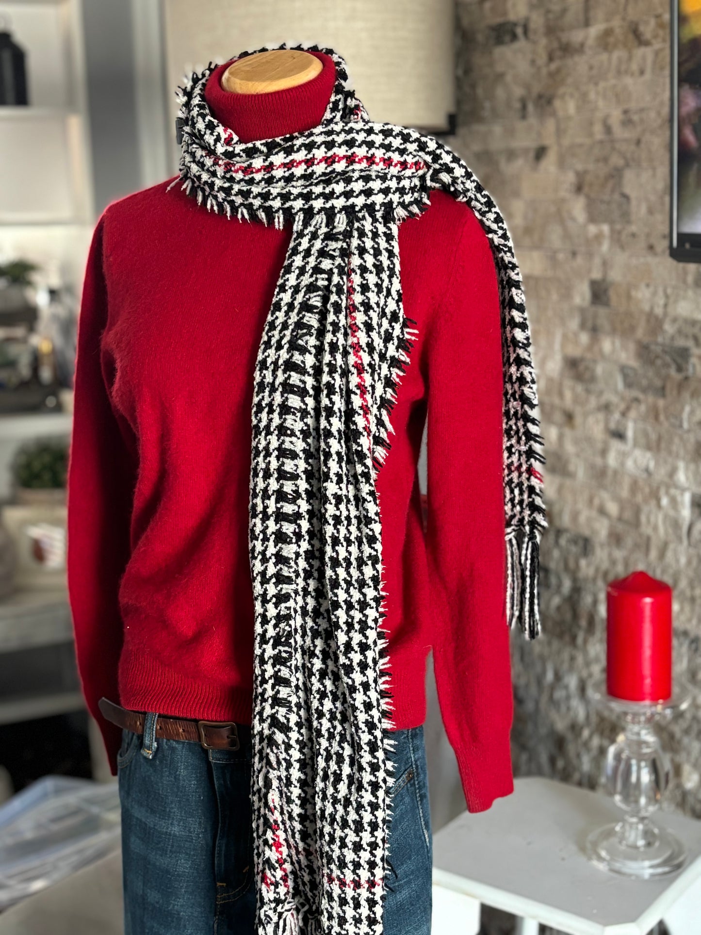 Plaid Holiday Shawl/ Scarf