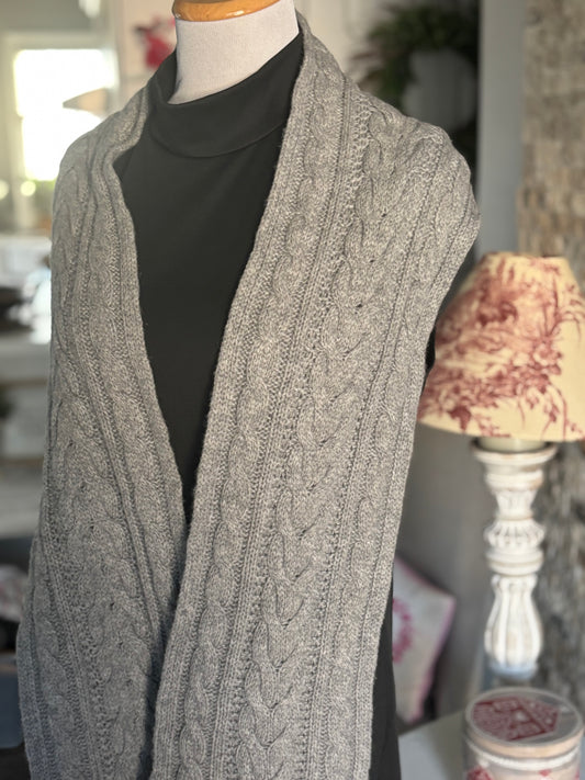 Cashmere Cable Knit Scarf